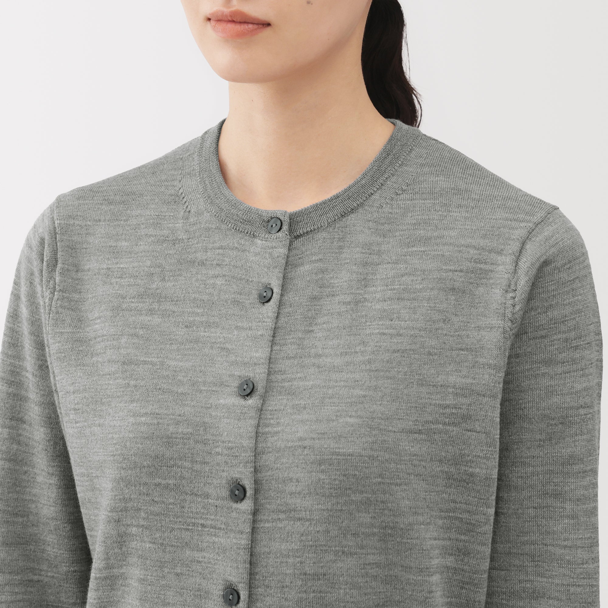 Wool Crew Neck Cardigan - Image 28
