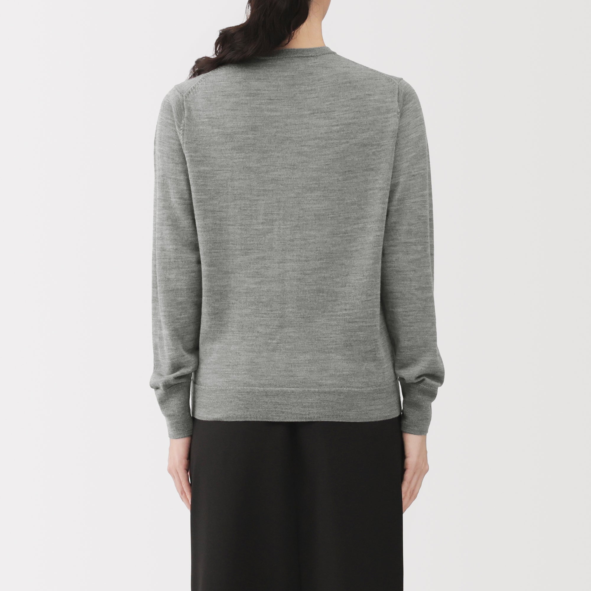 Wool Crew Neck Cardigan - Image 6
