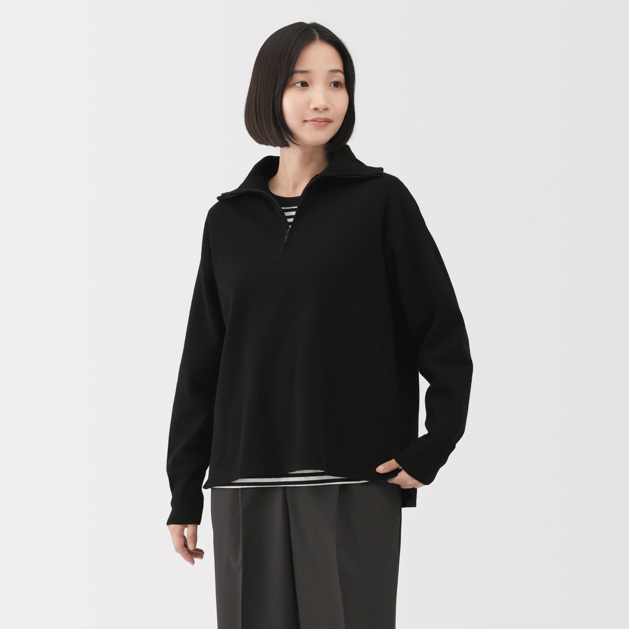 Milano Rib Half-Zip Sweater - Image 19
