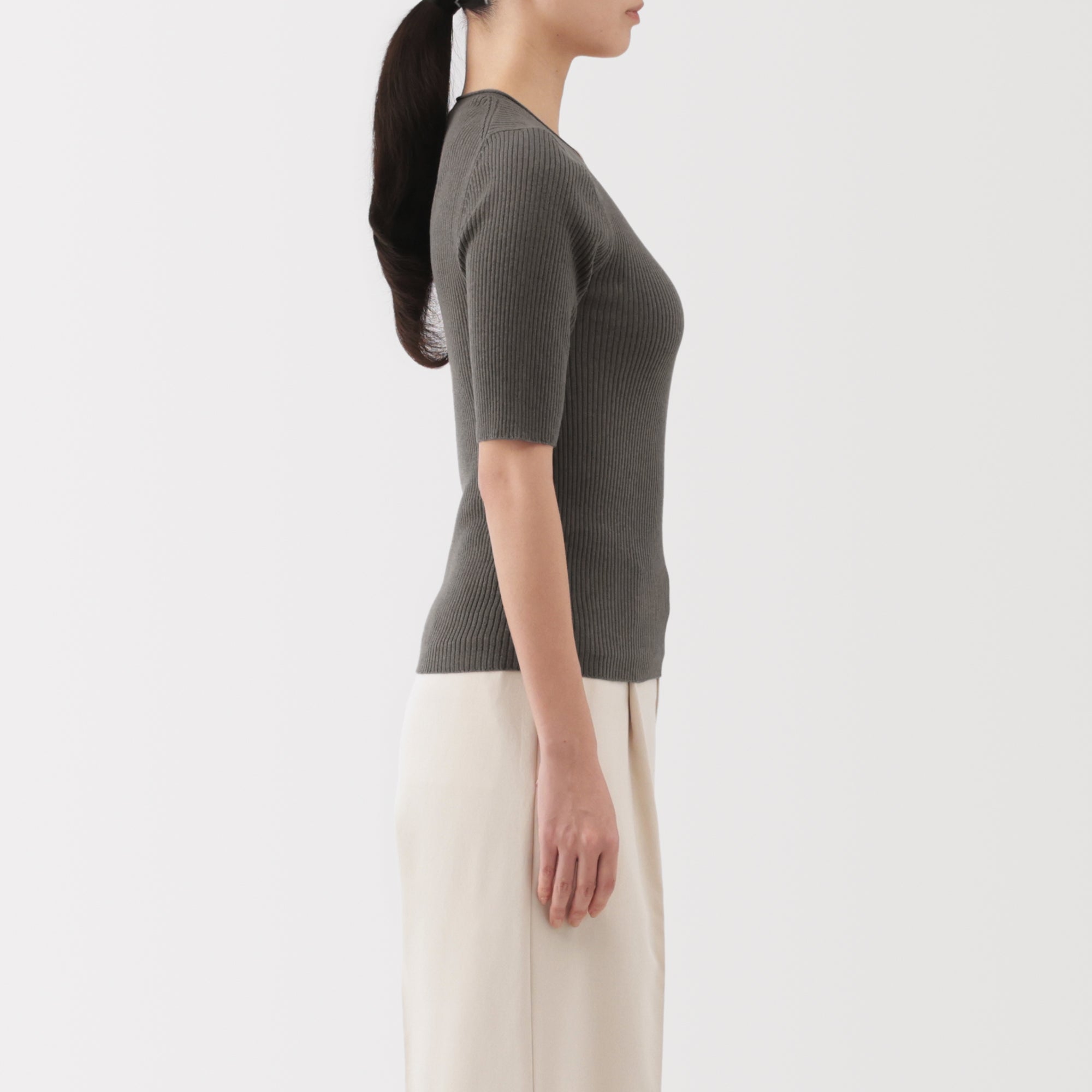 Lyocell Blend Half Sleeve Sweater - Image 5