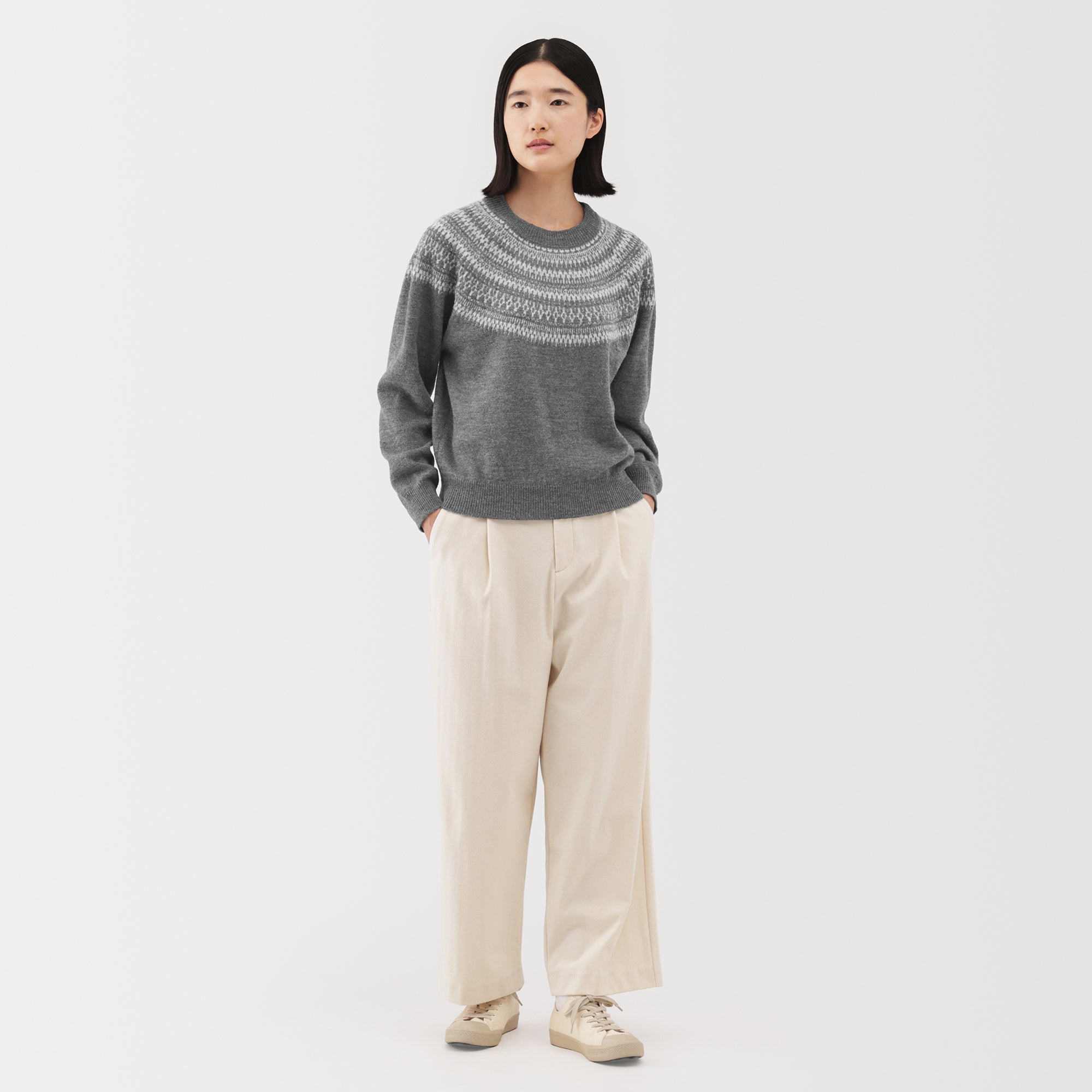 Andes Wool Blend Jacquard Sweater - Image 11