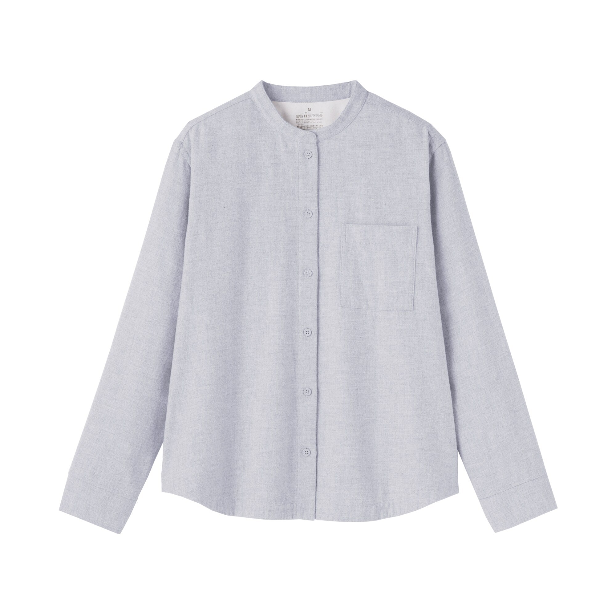 Flannel Stand Collar Shirt - Image 2