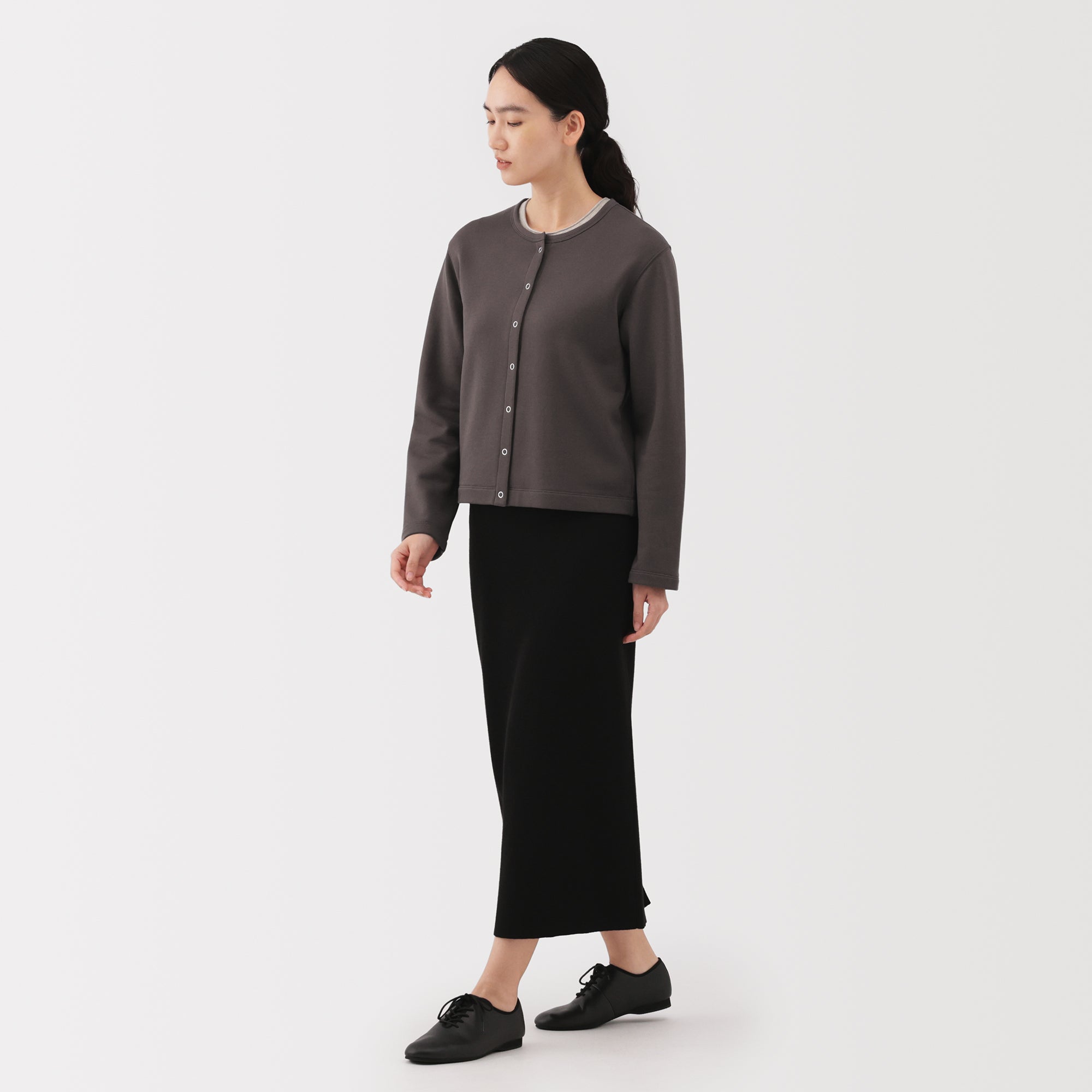 French Terry Sweatshirt Cardigan - Image 4