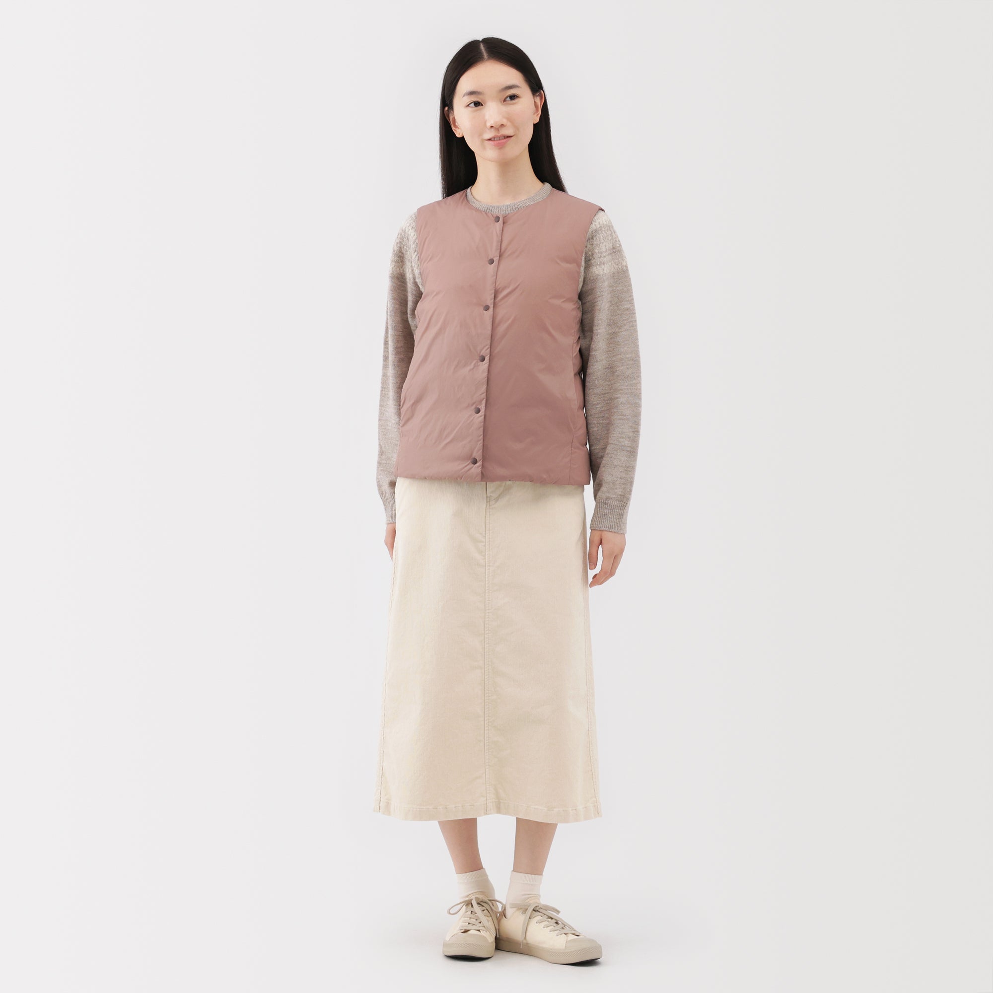 Lightweight Down Collarless Vest - Image 37