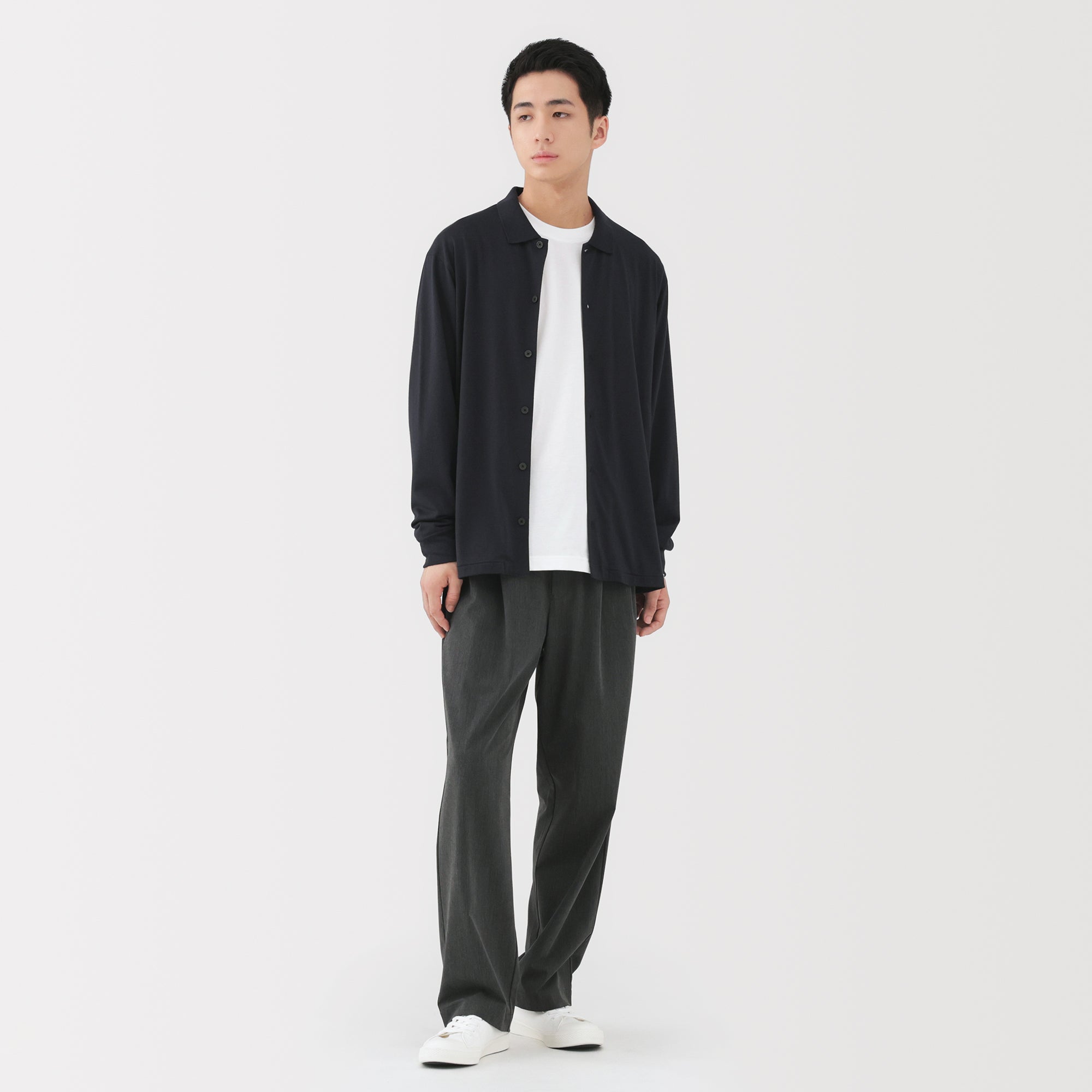 Wool Blend Shirt Cardigan - Image 18