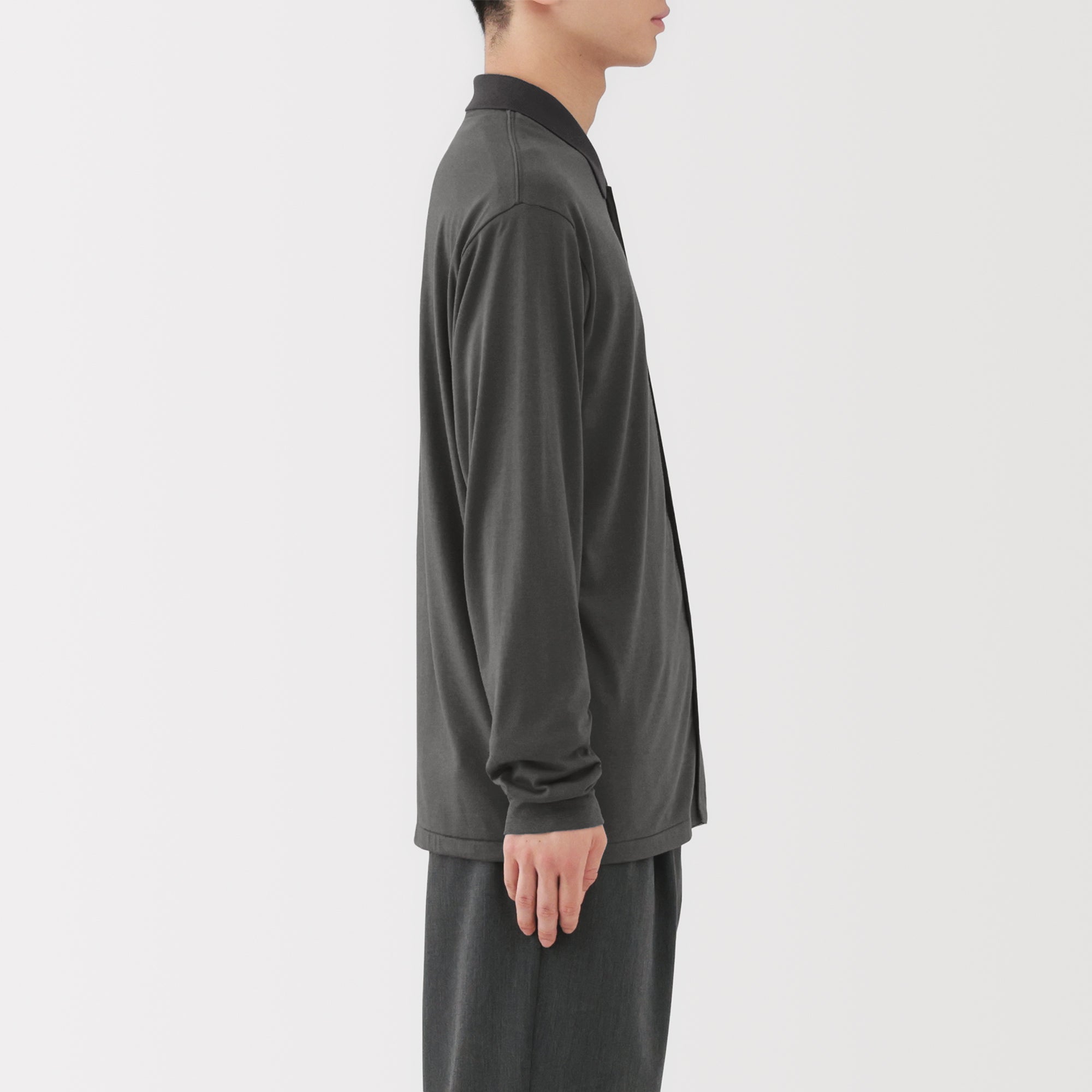 Wool Blend Shirt Cardigan - Image 19