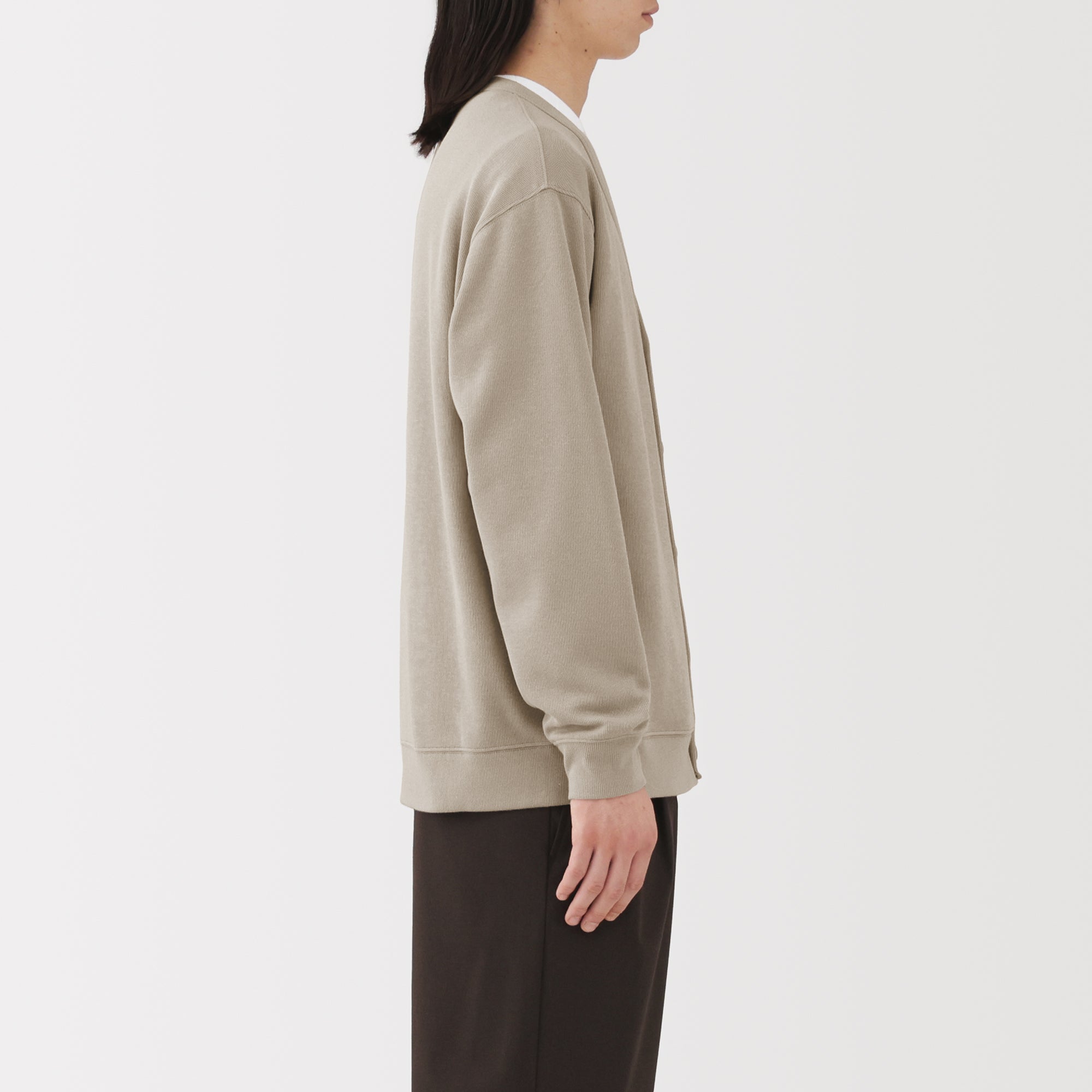 Double Knitted V-Neck Cardigan - Image 6