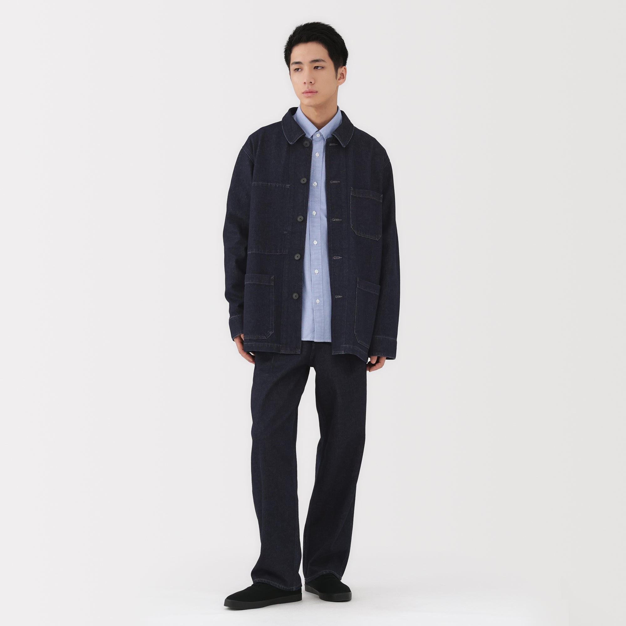 Kapok Blend Denim Coverall Jacket - Image 13