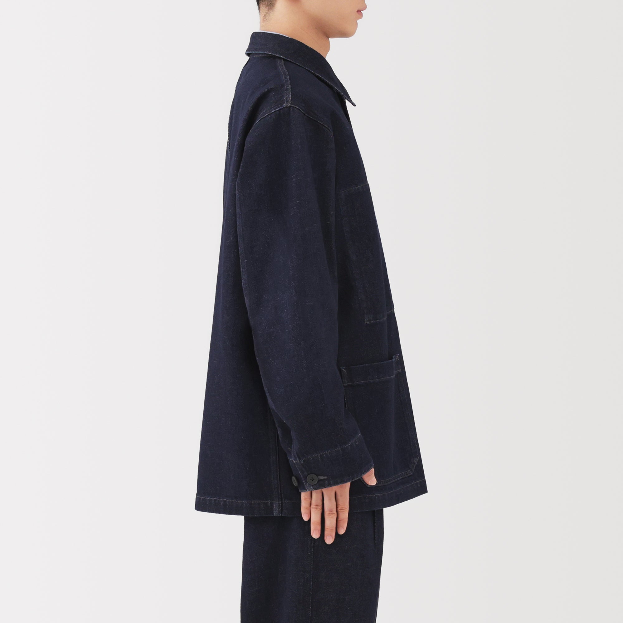 Kapok Blend Denim Coverall Jacket - Image 14