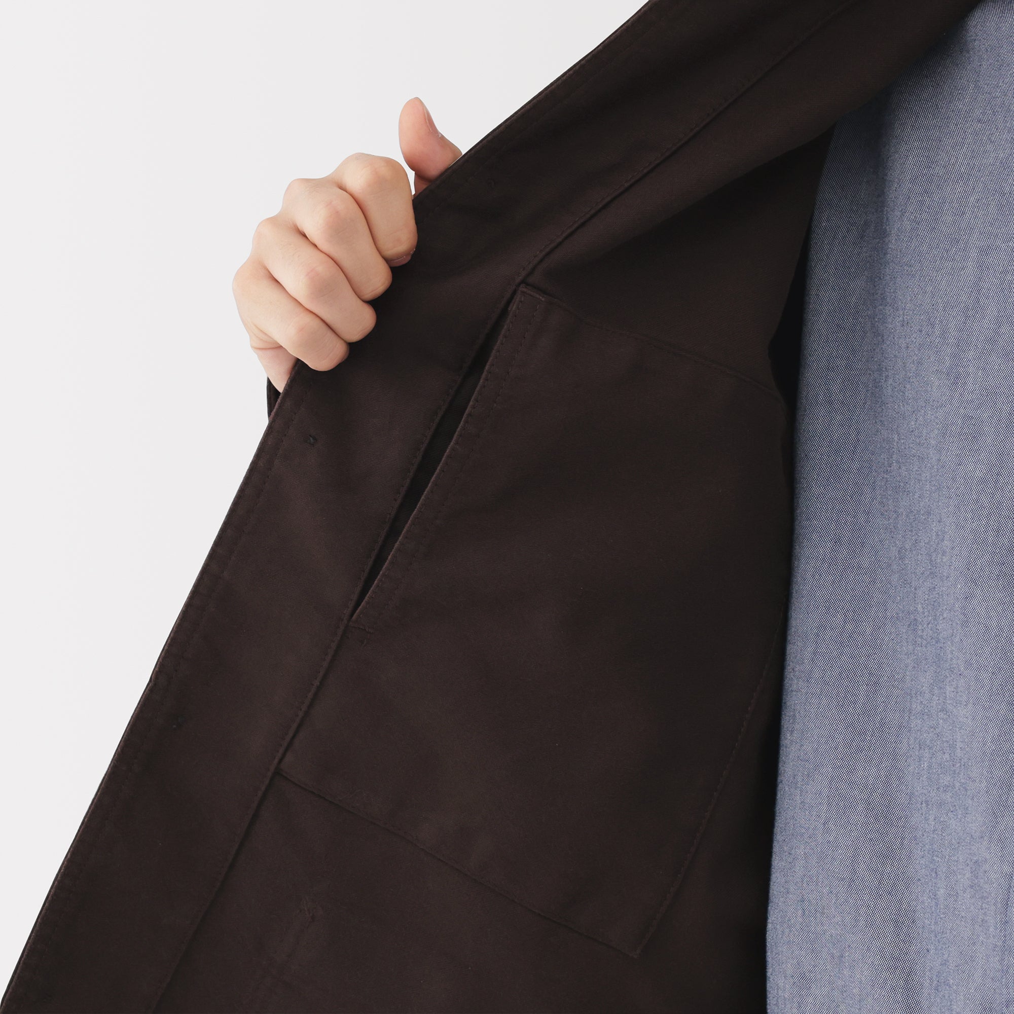 Kapok Blend Moleskin Coverall Jacket - Image 18