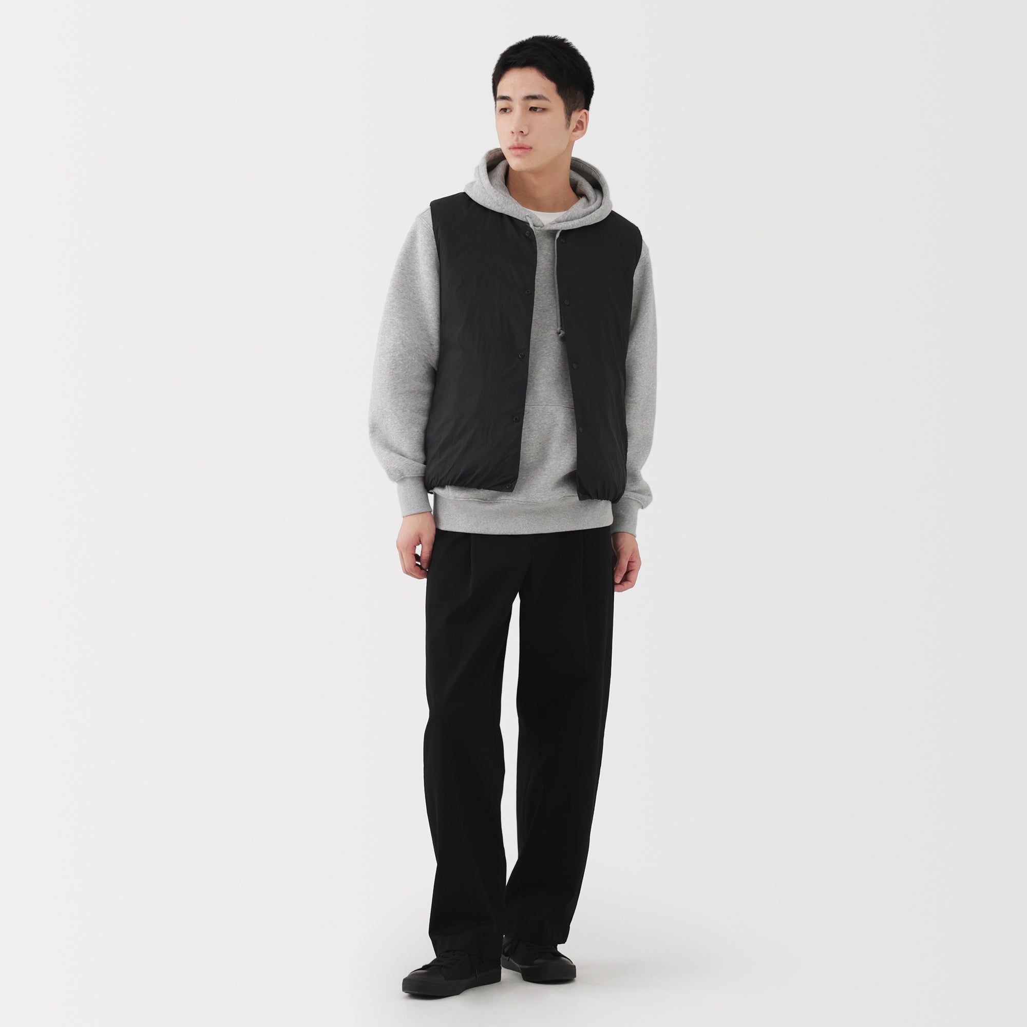 Lightweight Down Collarless Vest - Image 4