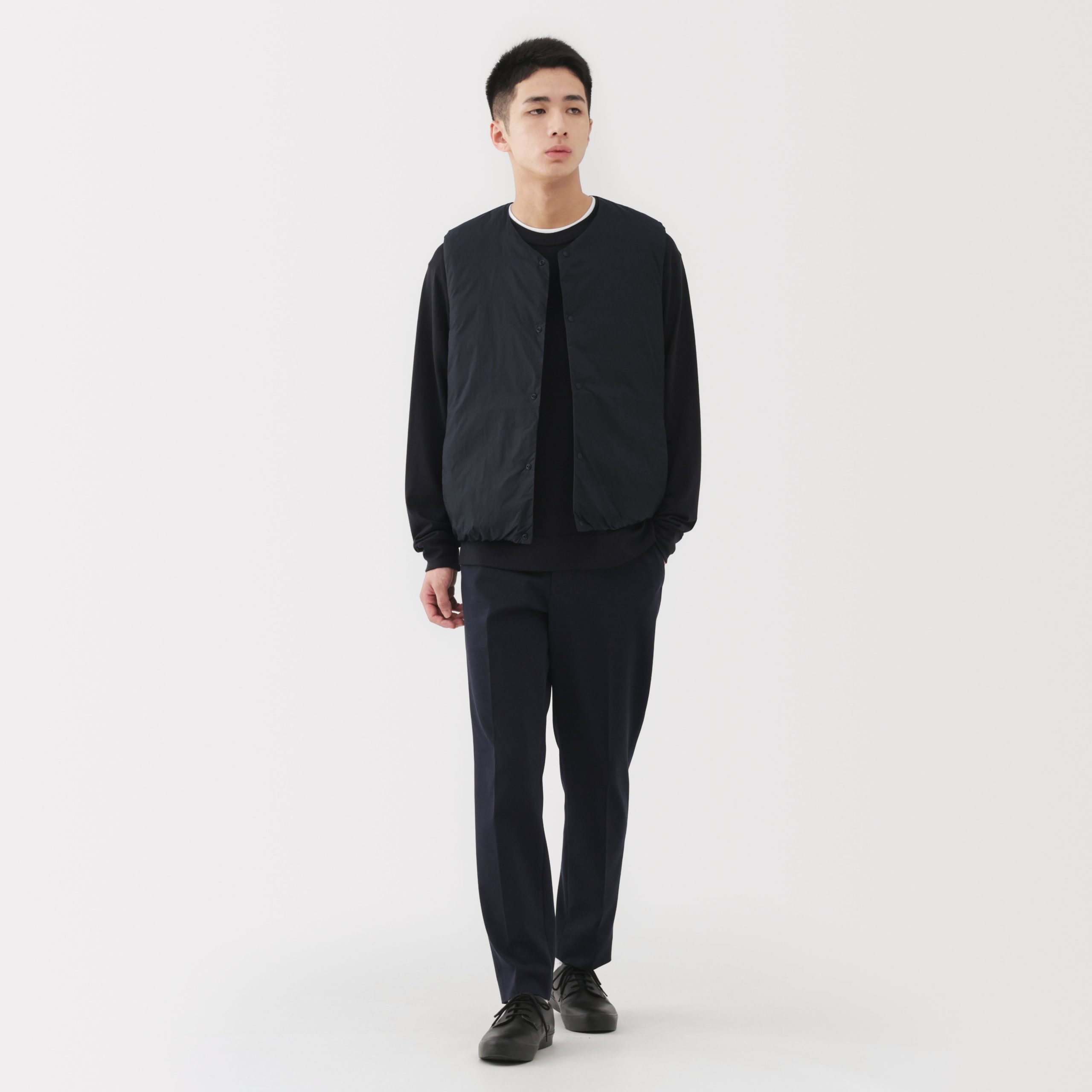 Lightweight Down Collarless Vest - Image 38