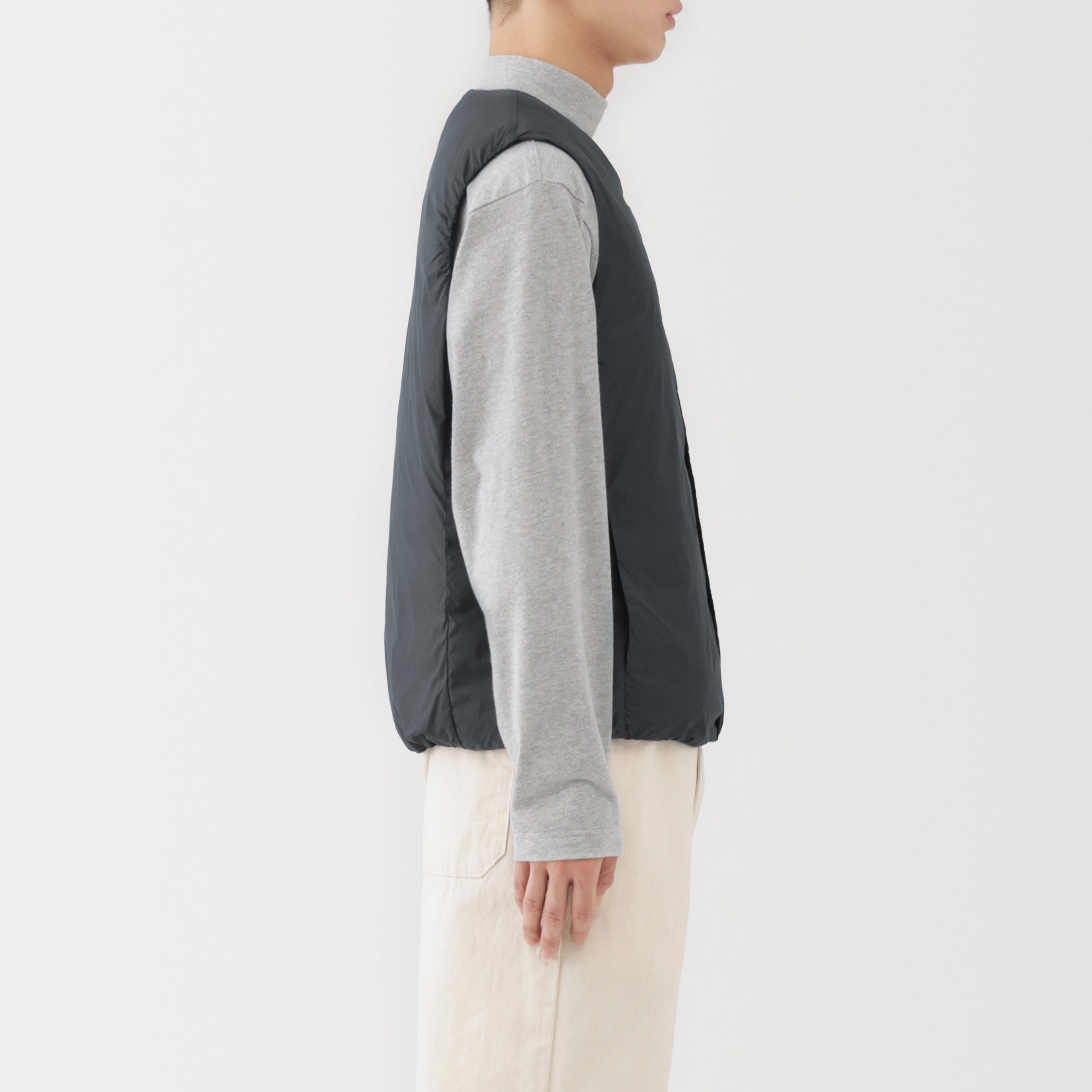 Lightweight Down Collarless Vest - Image 39