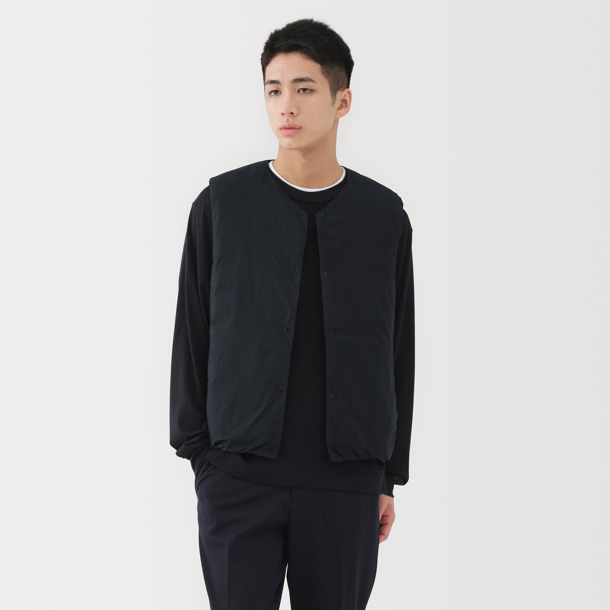 Lightweight Down Collarless Vest - Image 37