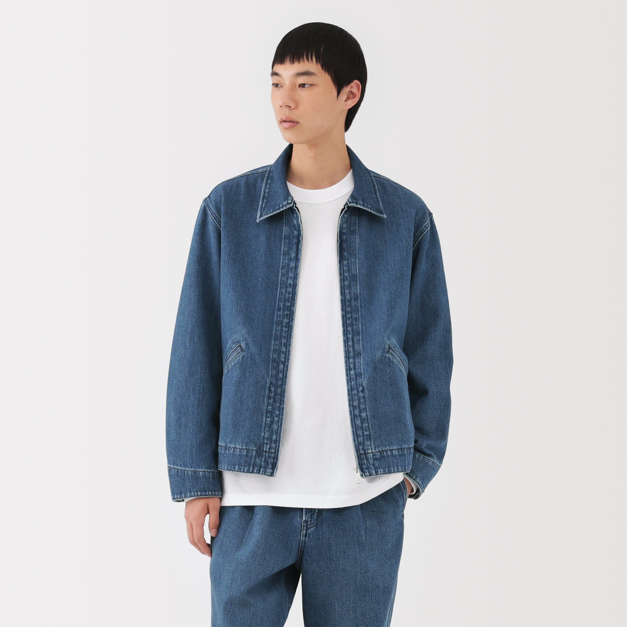 Kapok Blend Denim Blouson