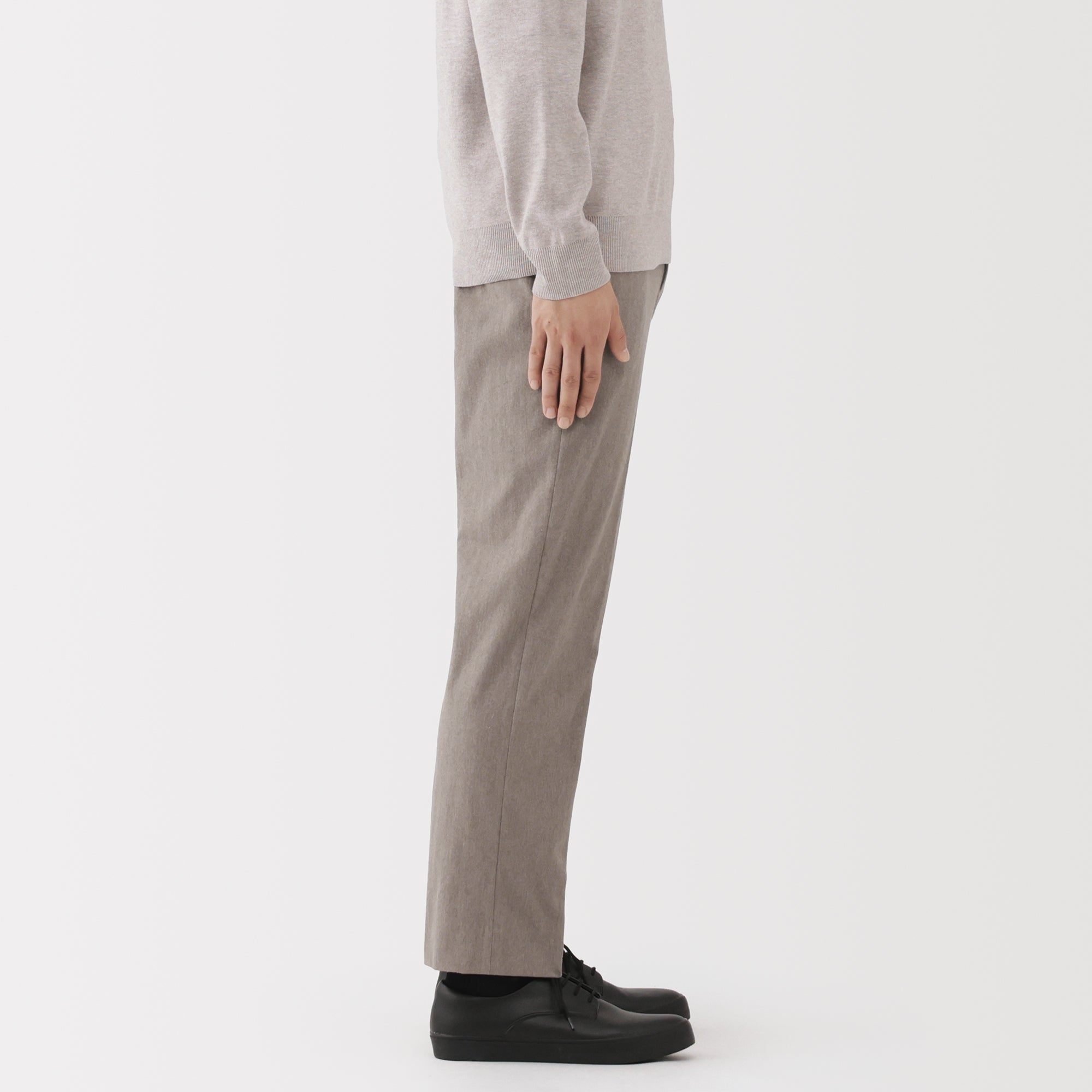 Brushed Flat Front Pants - Image 5