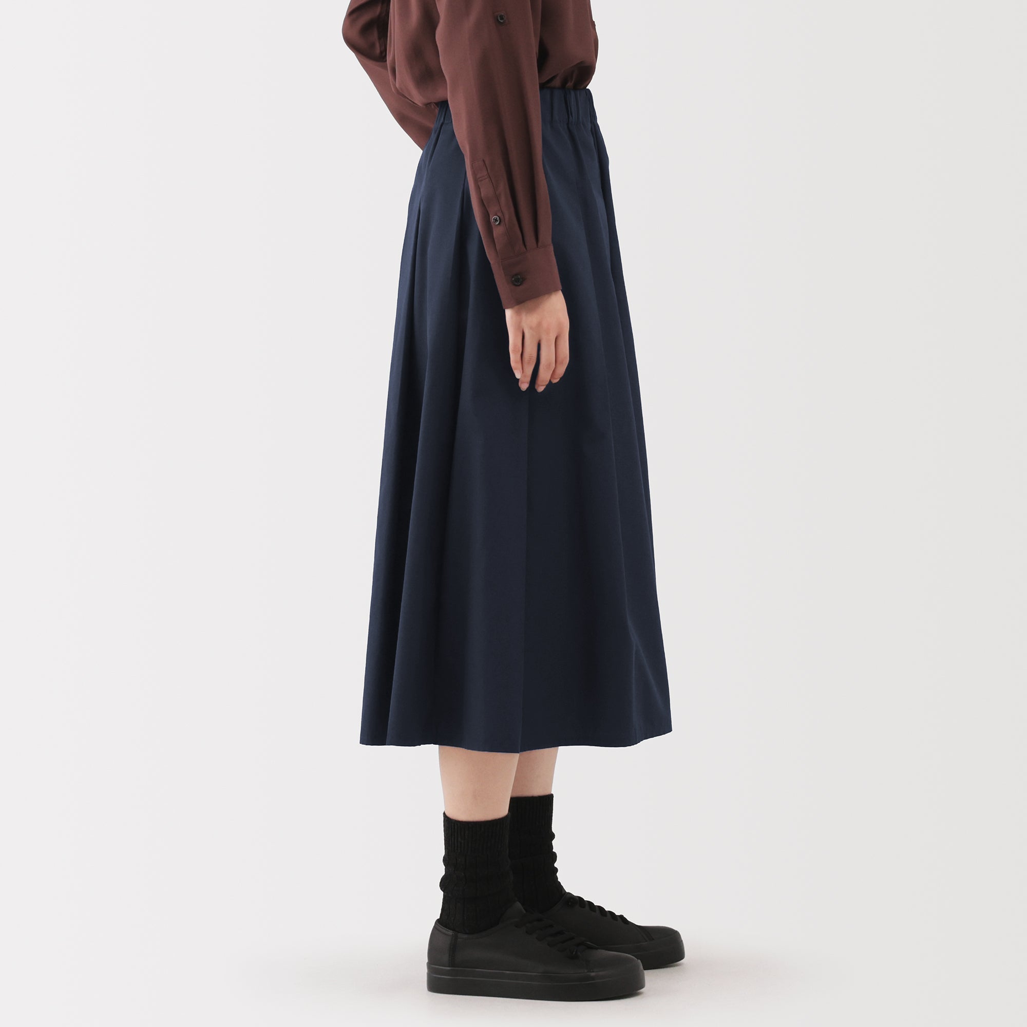Labo Polyester Cotton Tuck Skirt - Image 6