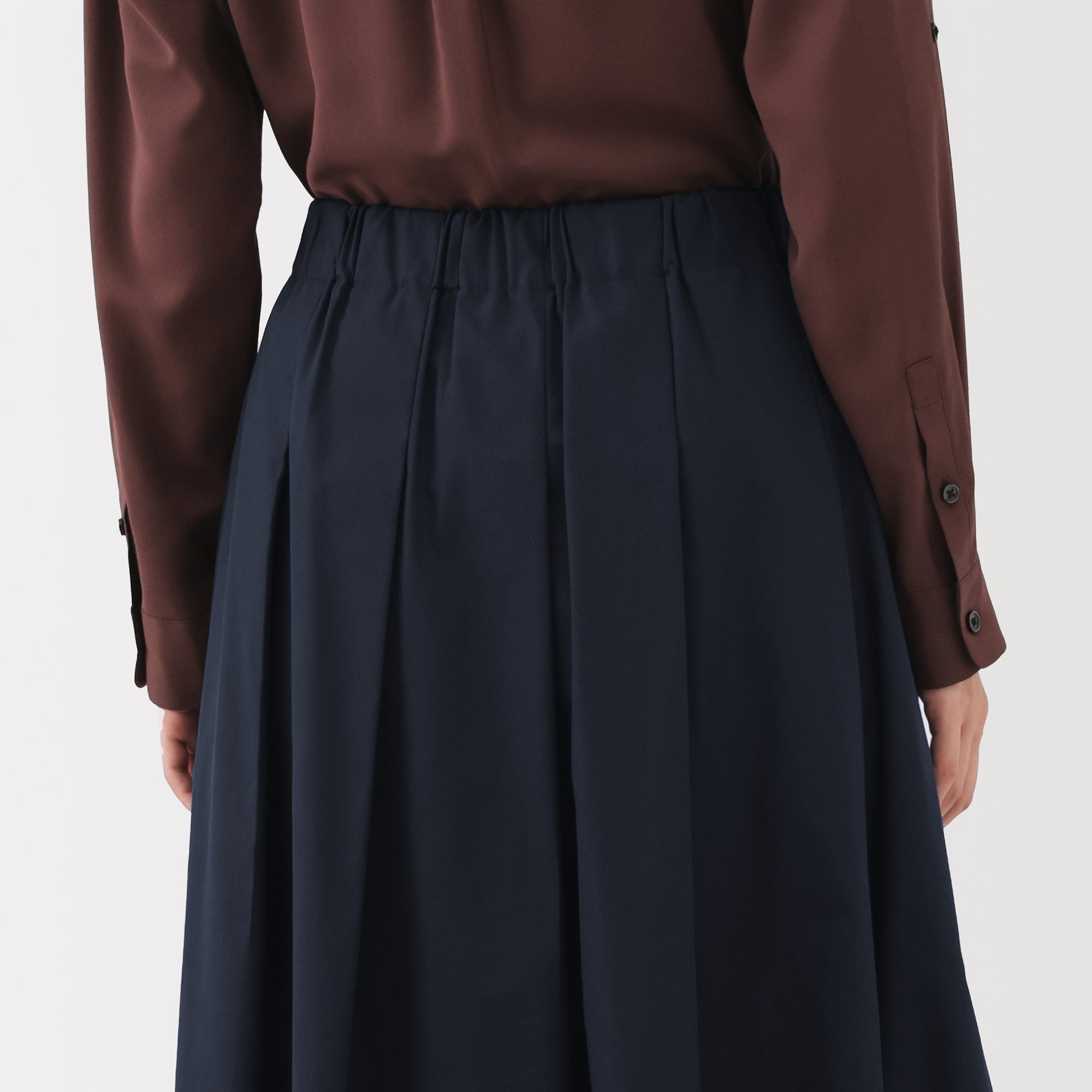 Labo Polyester Cotton Tuck Skirt - Image 9