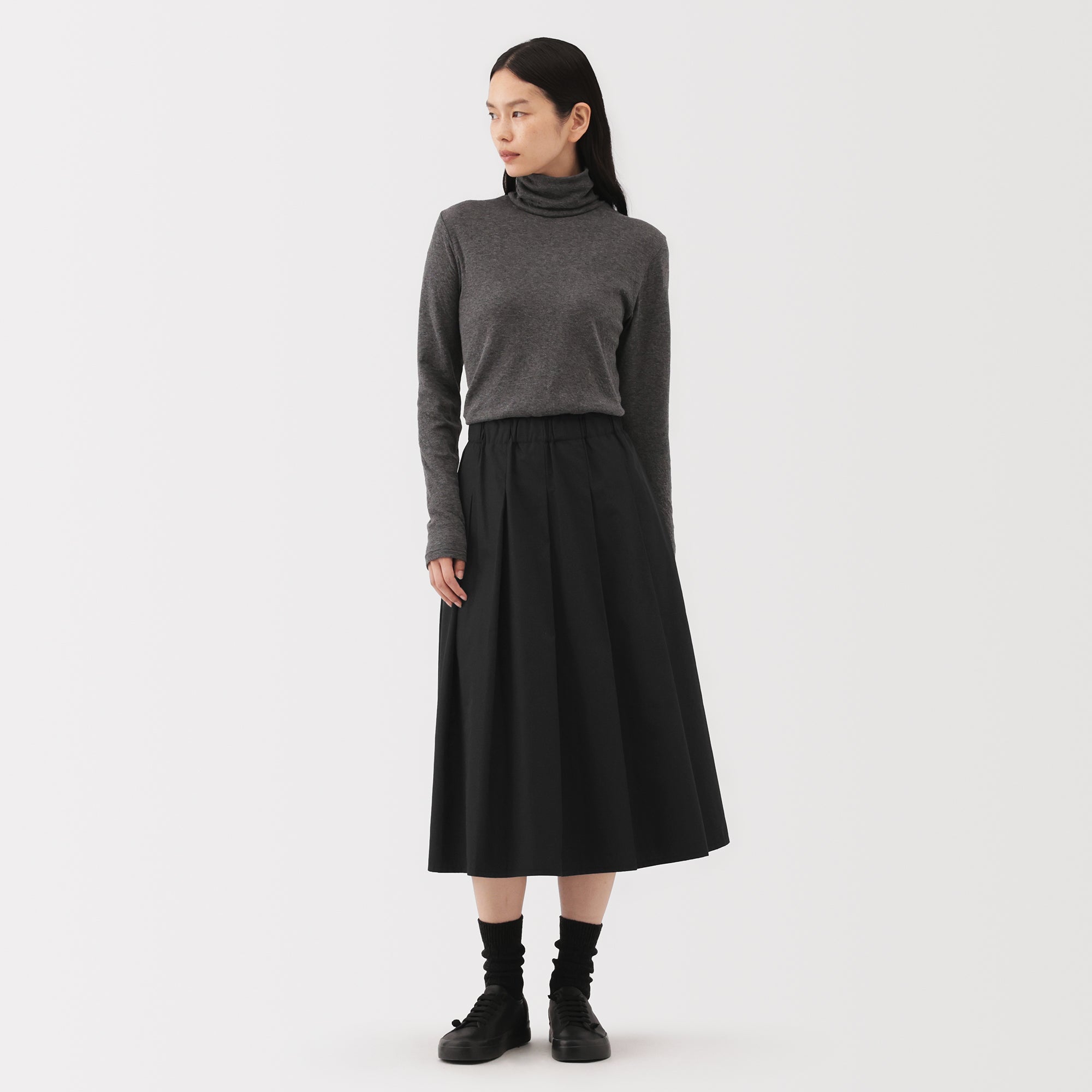 Labo Polyester Cotton Tuck Skirt - Image 3