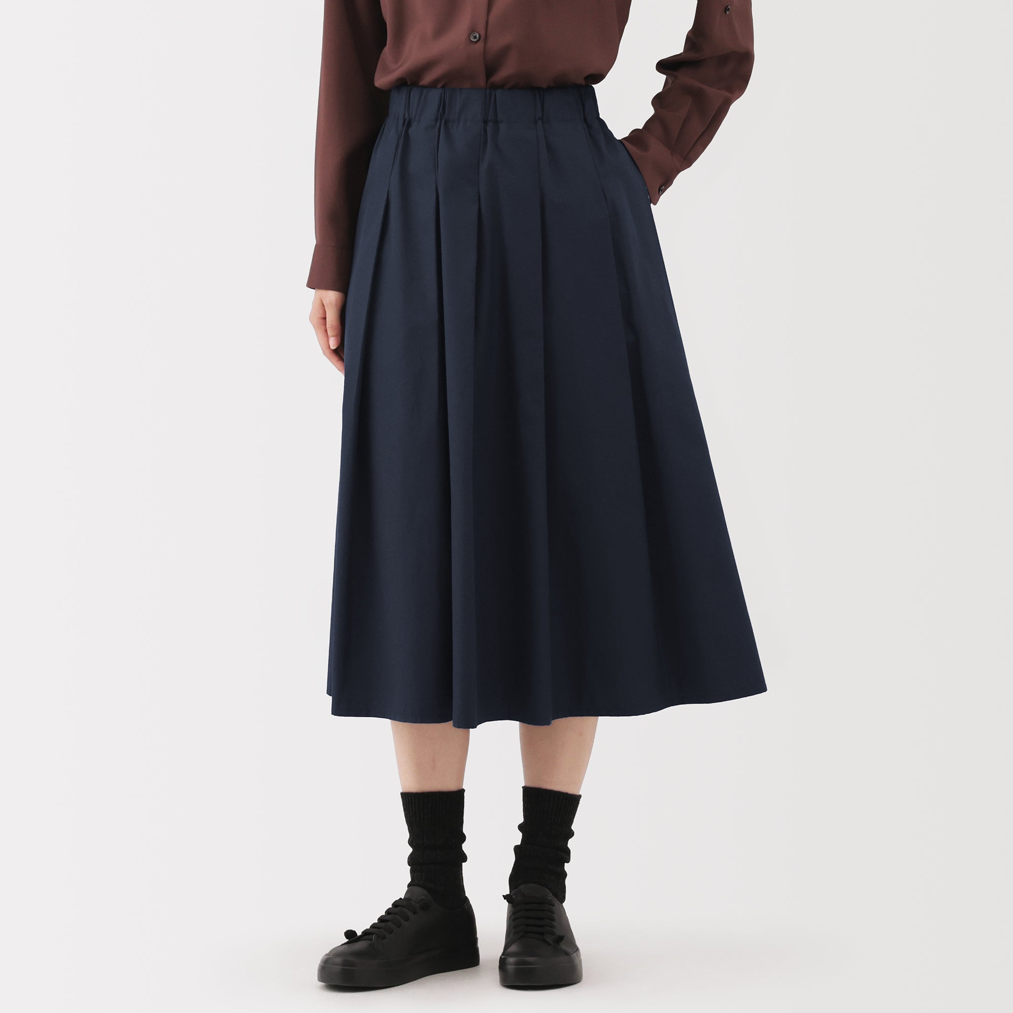 Labo Polyester Cotton Tuck Skirt - Image 15