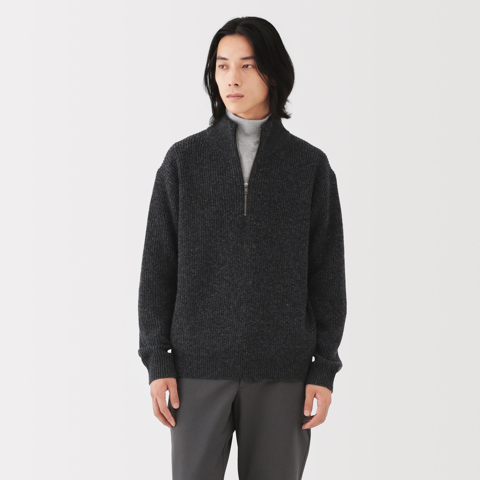 Wool Half Zip Sweater - Image 10