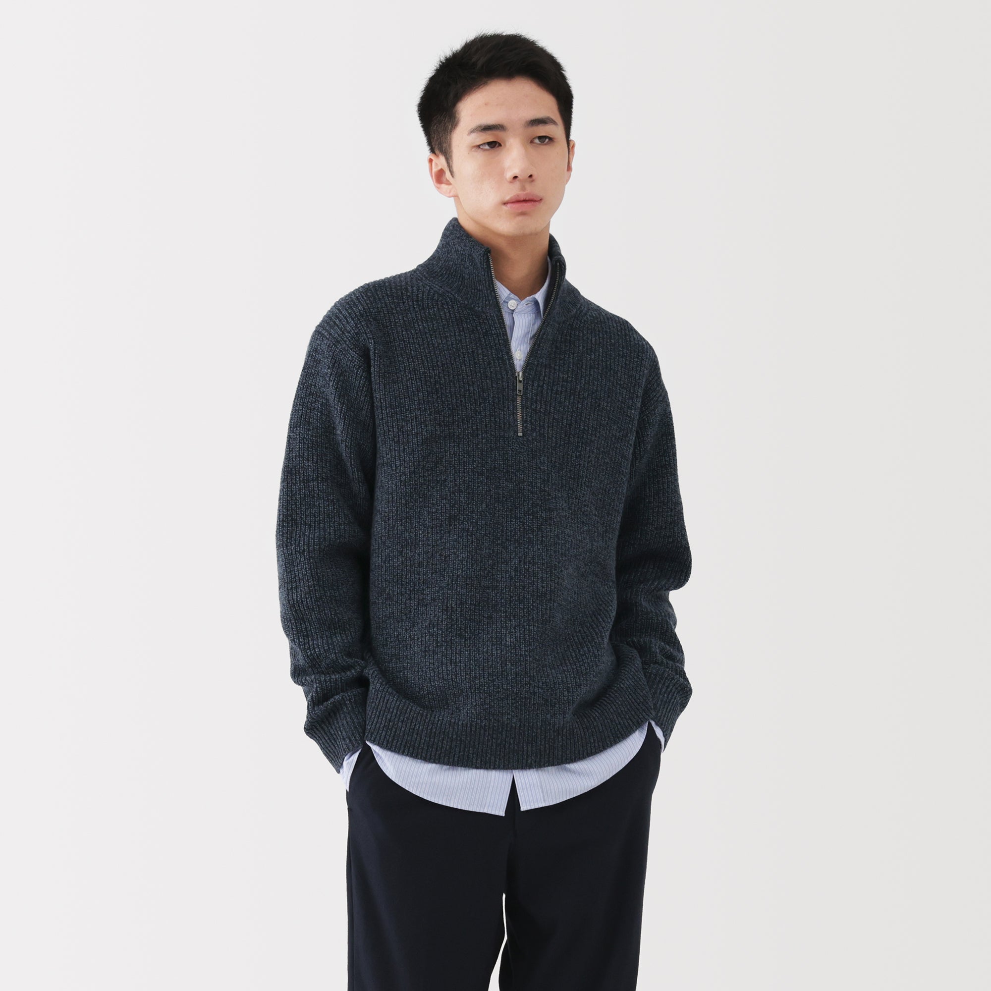 Wool Half Zip Sweater - Image 3