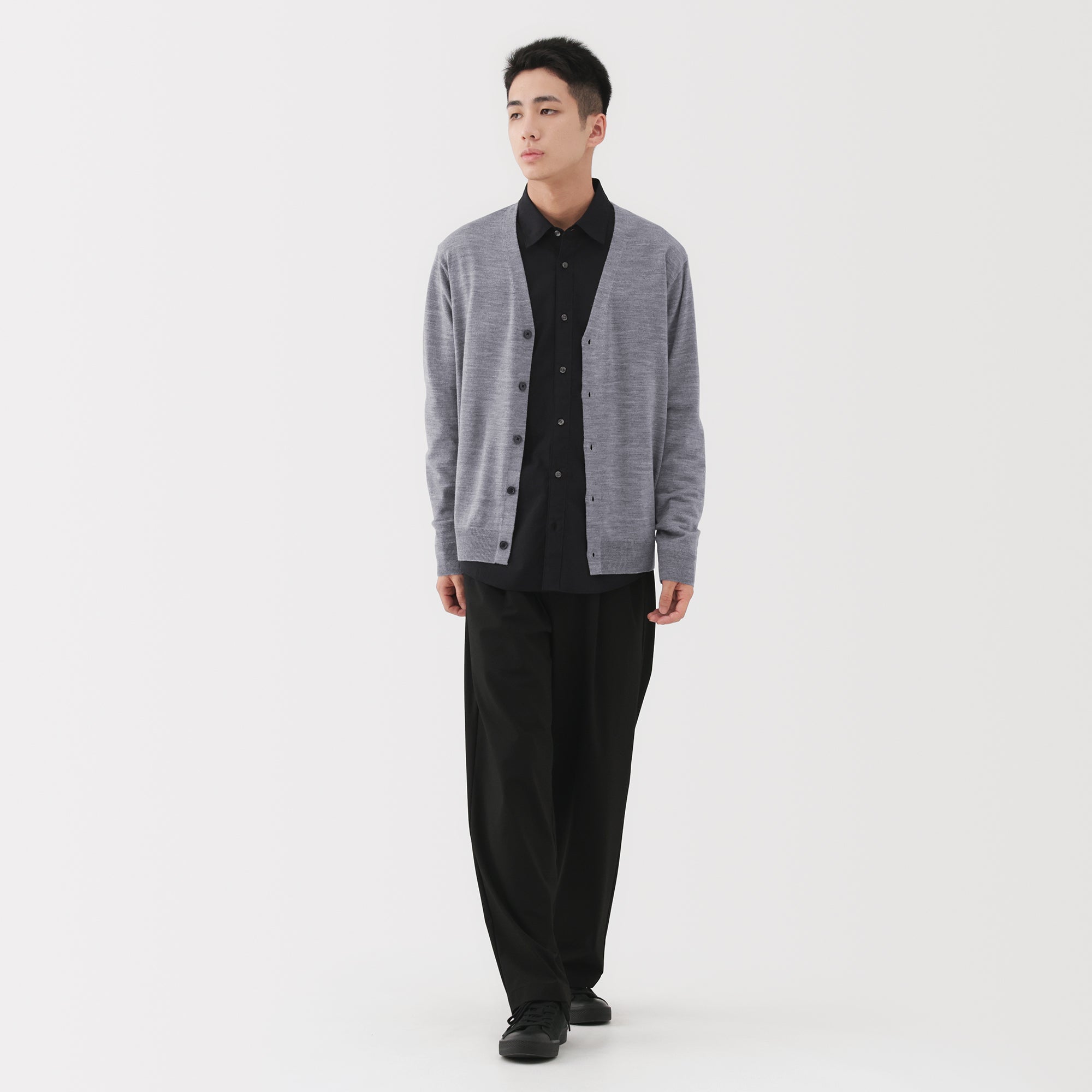 Wool V-Neck Cardigan - Image 4