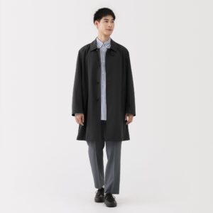 Water Repellent Stand Fall Collar Coat