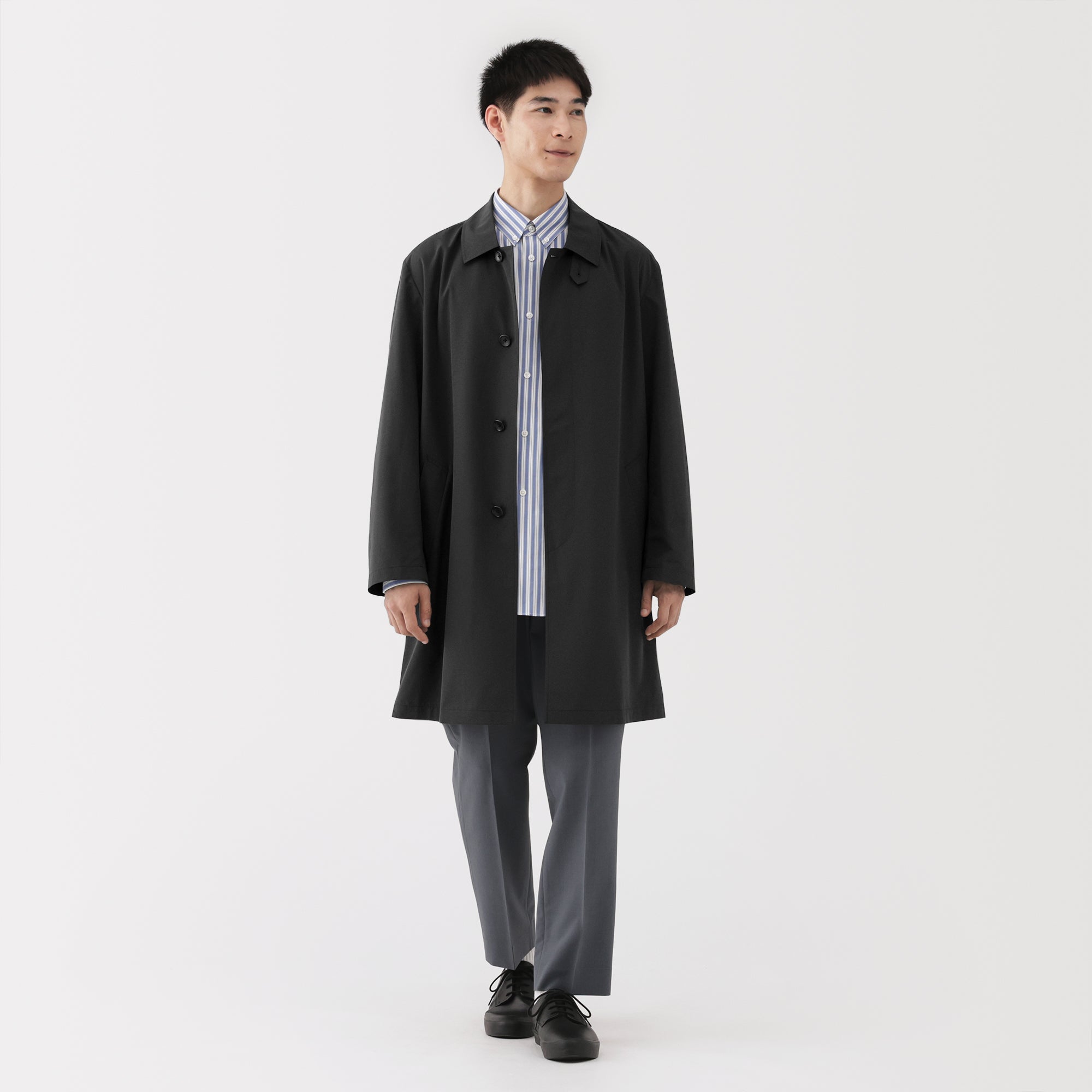 Water Repellent Stand Fall Collar Coat