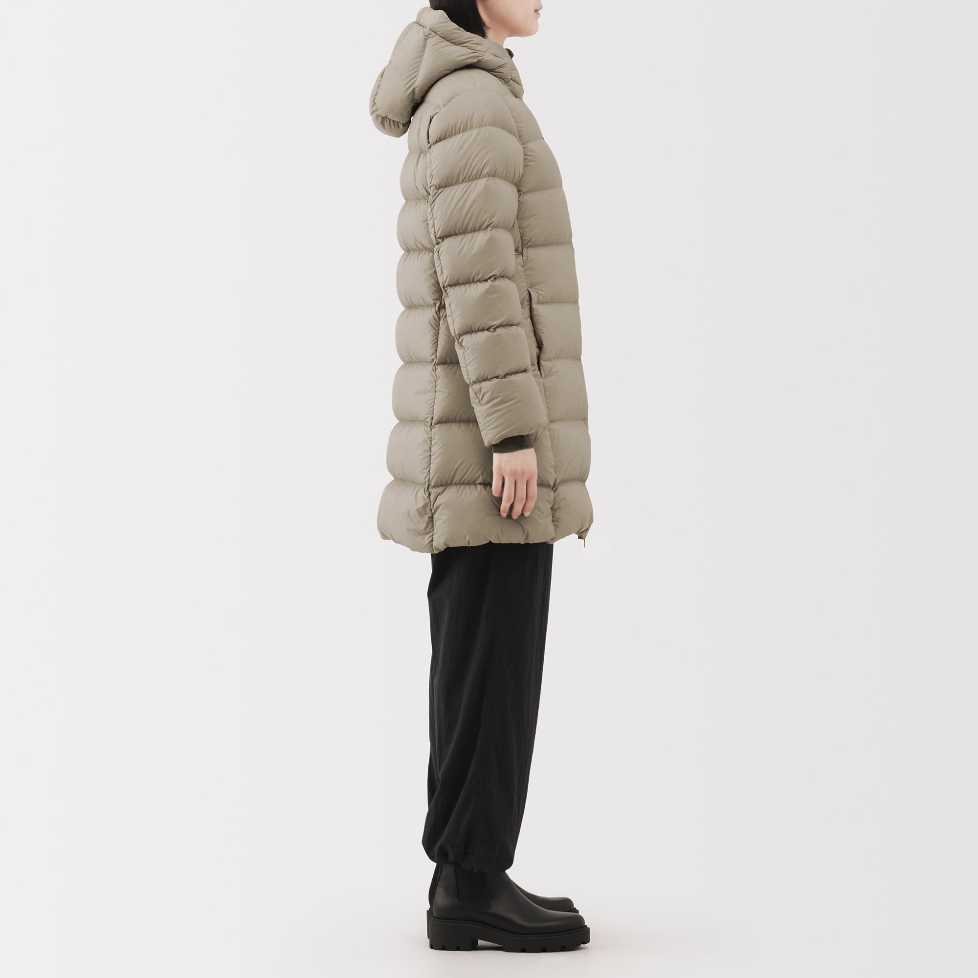 Lightweight Down Hooded Coat - Image 16