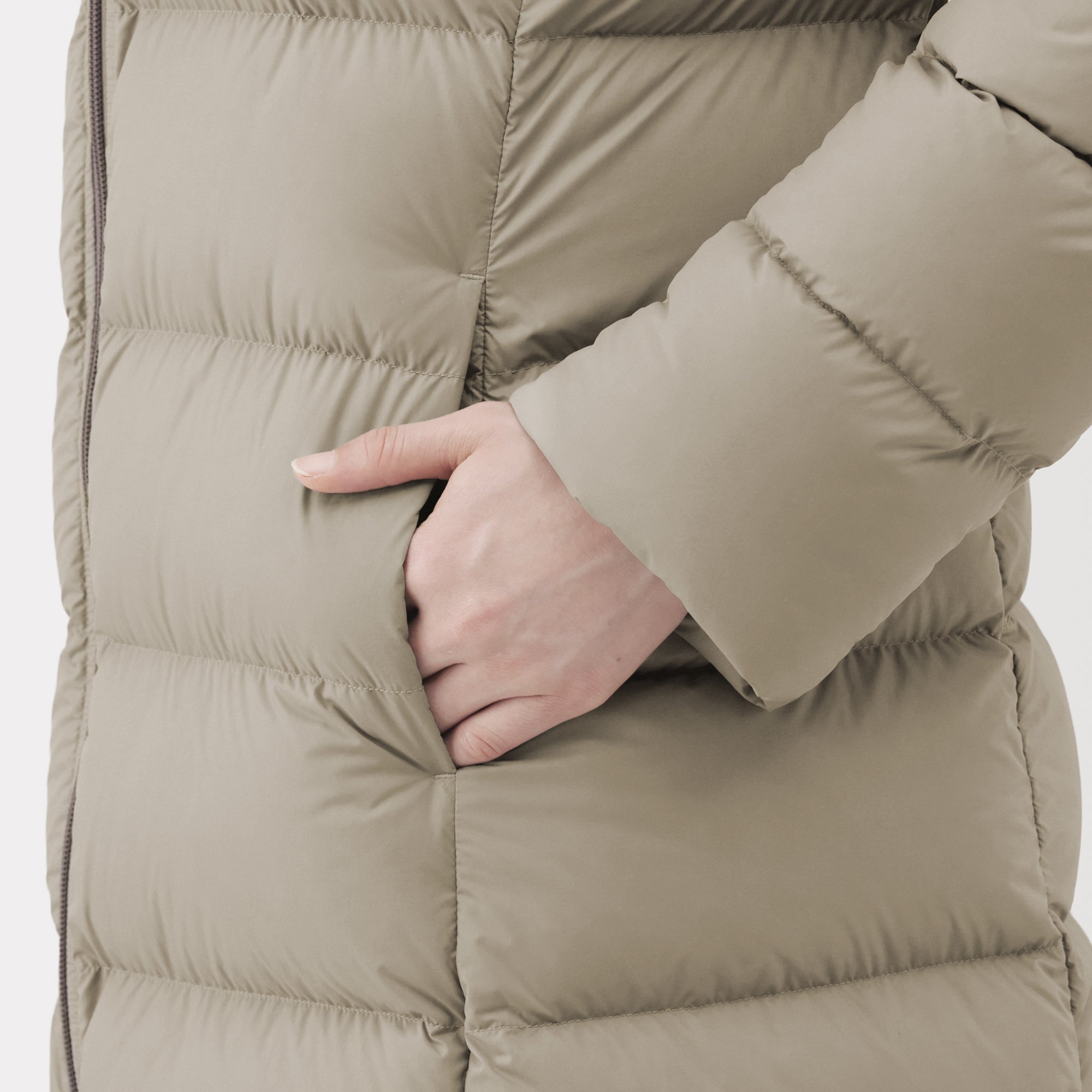 Lightweight Down Hooded Coat - Image 8