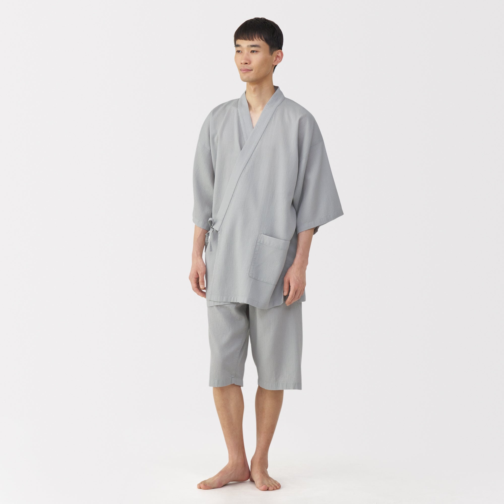 Lyocell Blend Waffle Jinbei - Image 3