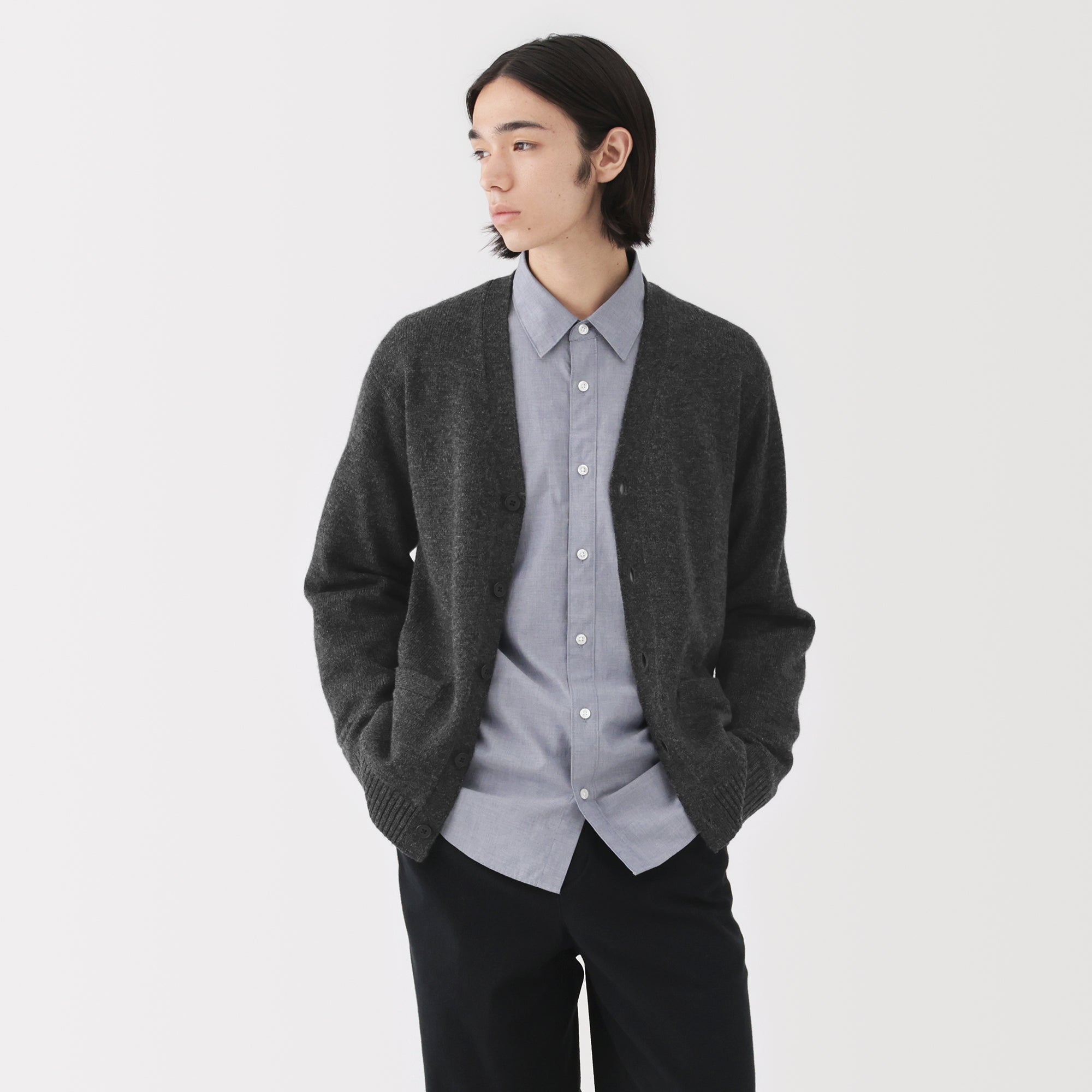 Wool V-Neck Cardigan - Image 11