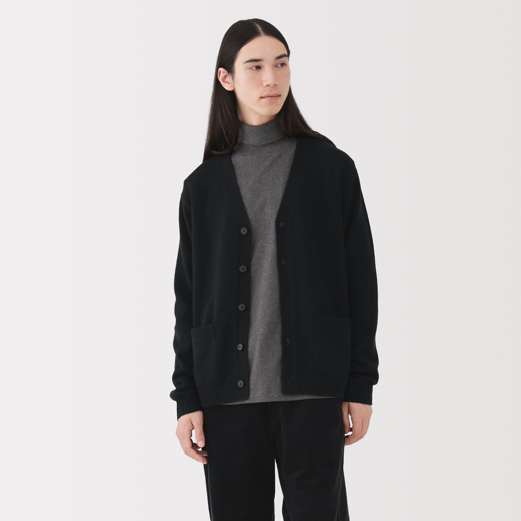 Wool V-Neck Cardigan - Image 19
