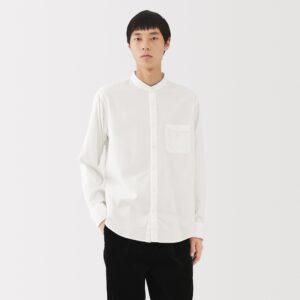 Flannel Stand Collar Shirt