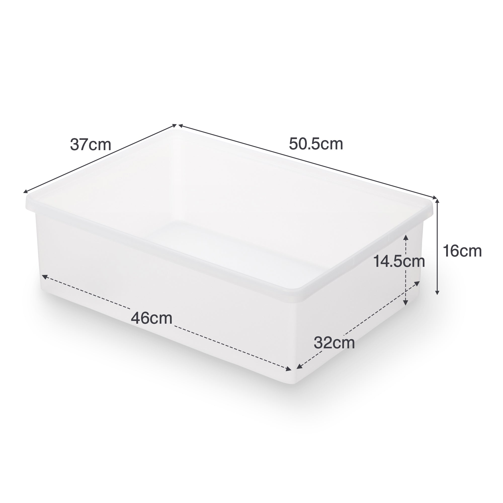 Polypropylene Storage Box Wide - Medium (W19.9 x D14.6 x H6.3) - Image 20