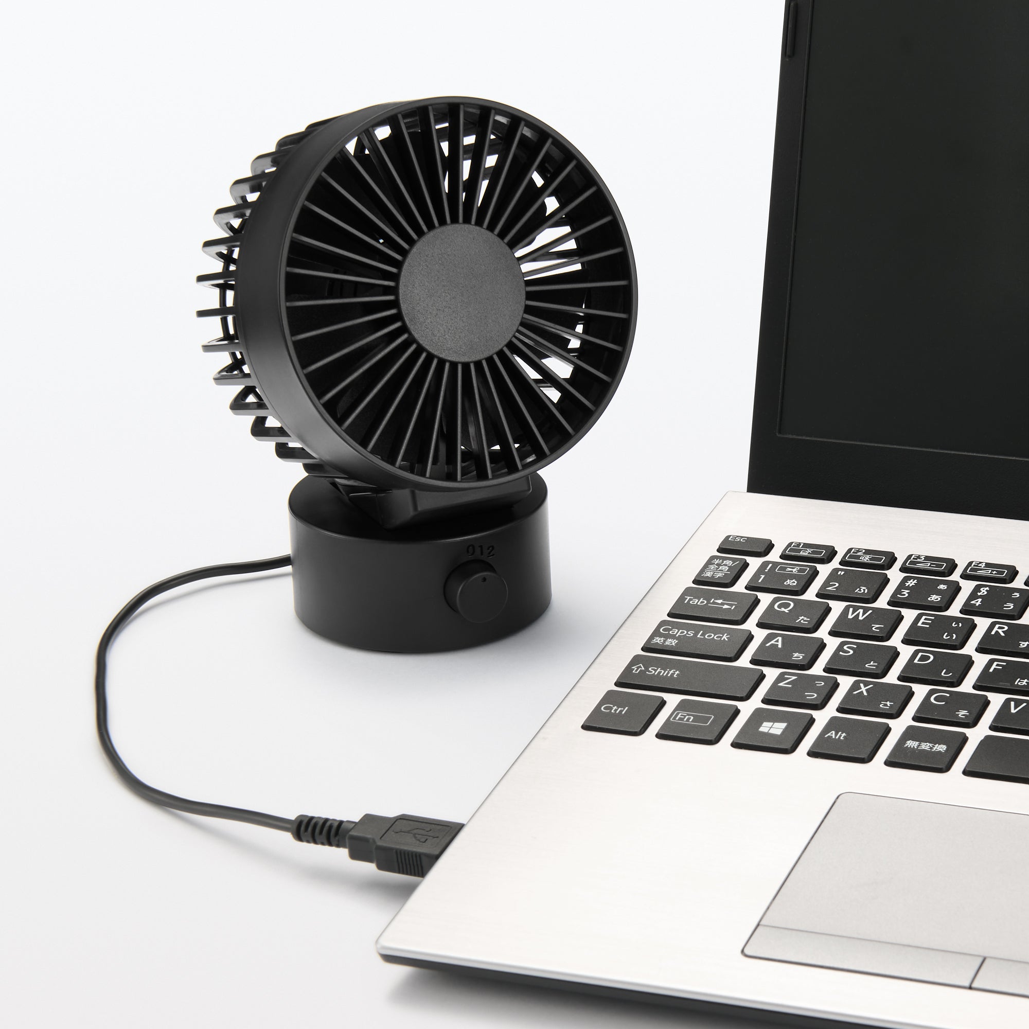 Low Noise USB Desk Fan - Black - Image 2