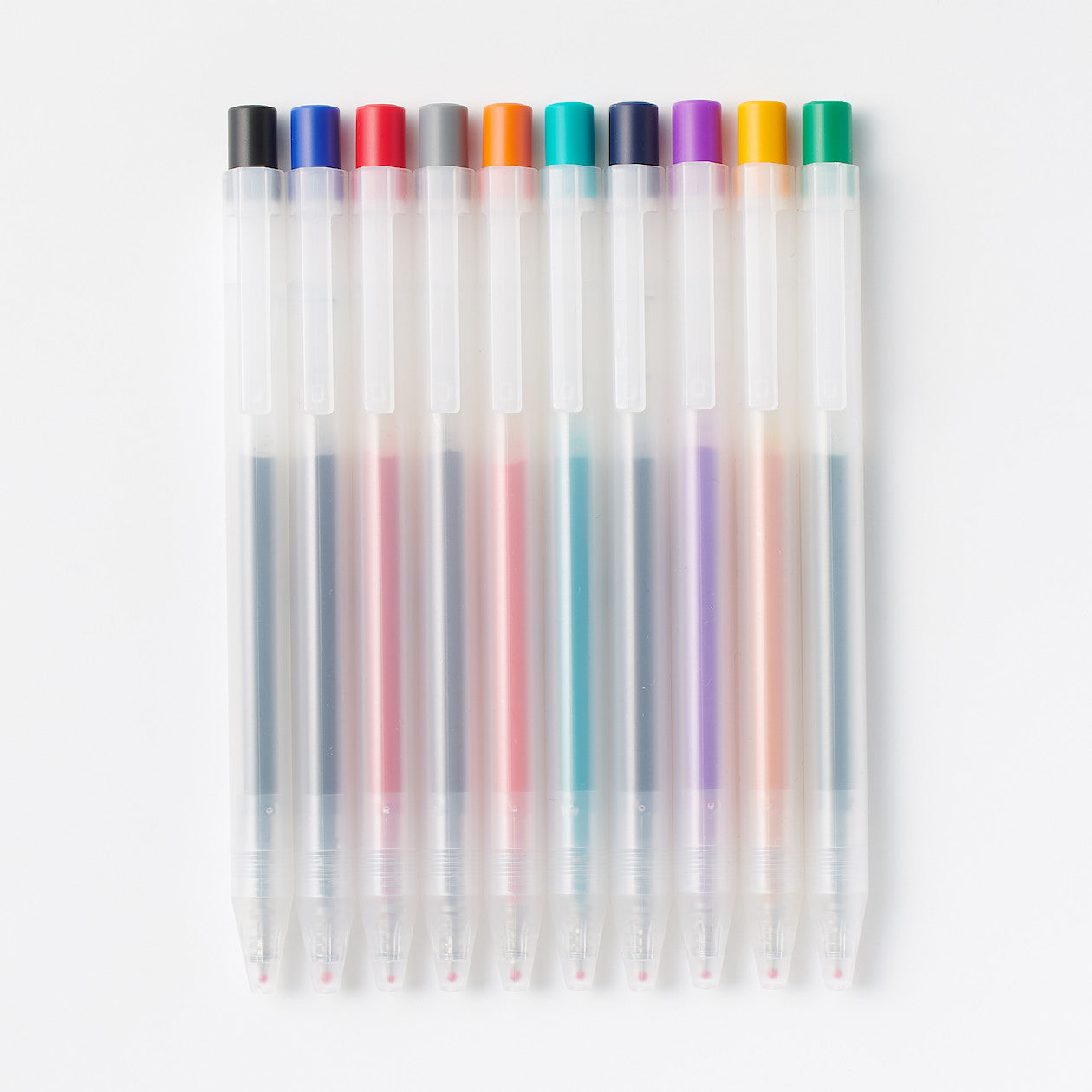 Smooth Gel Ink Ballpoint Knock Pen 10 Color Set 0.5 mm - Image 2