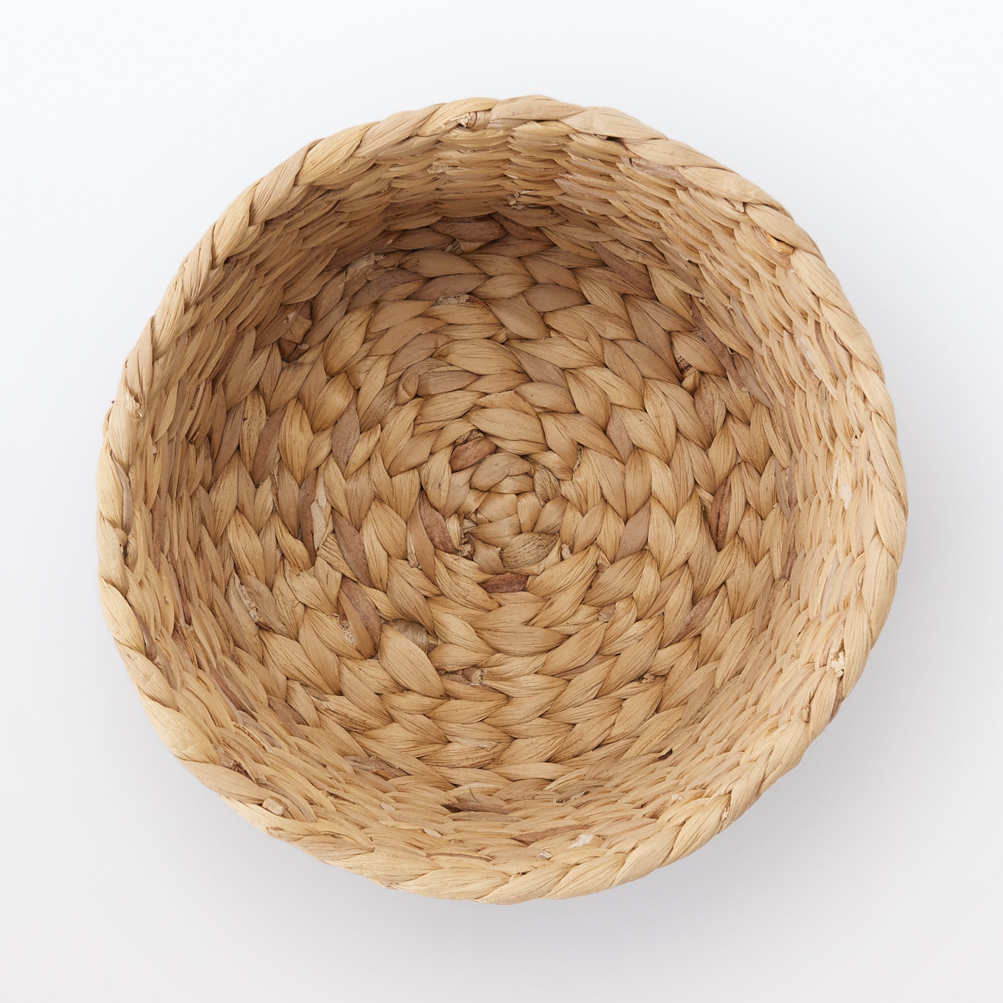 Water Hyacinth Basket - Round - Shallow Dia. 9.8 x H6.3 - Image 3