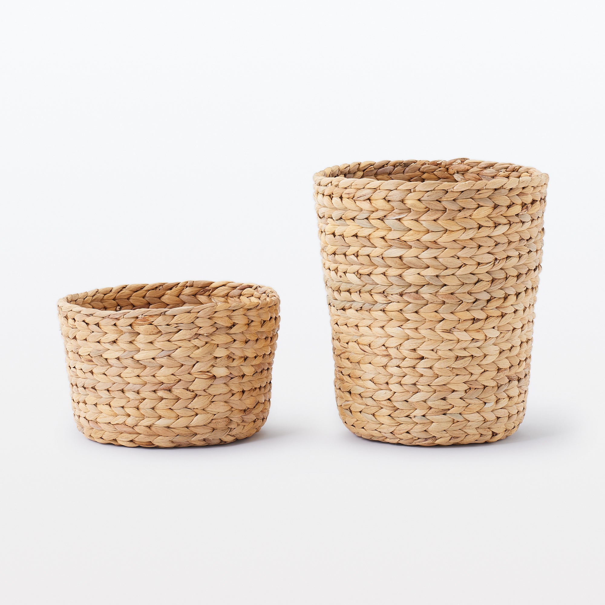 Water Hyacinth Basket - Round - Shallow Dia. 9.8 x H6.3 - Image 5