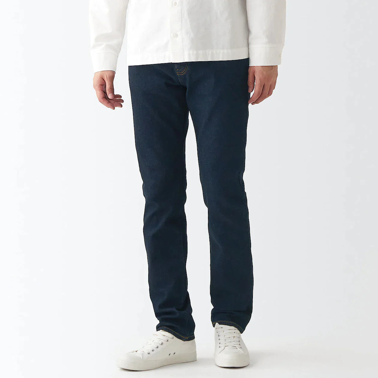 Men's Stretch Denim Slim Pants Dark Navy (L32) - Image 3