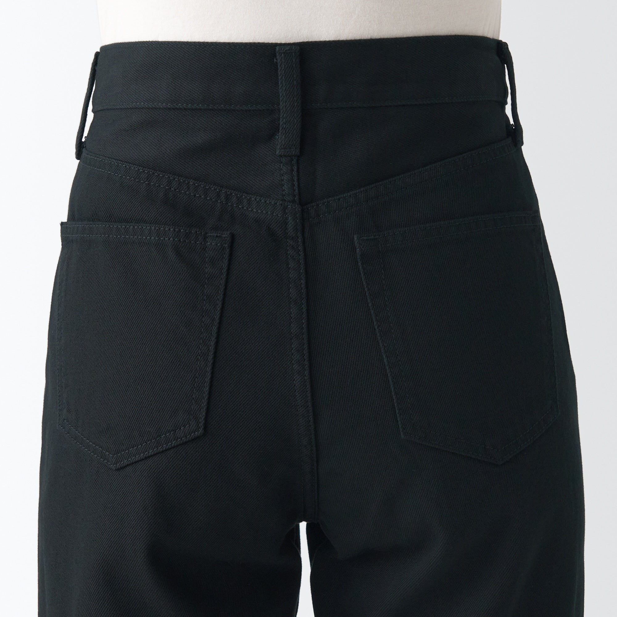 Women's Denim Regular Pants Black (L 30inch / 77cm) - Image 9