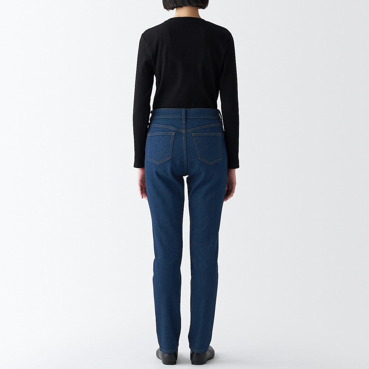 Women's Stretch Denim Slim Pants Blue (L 30inch / 75cm) - Image 6