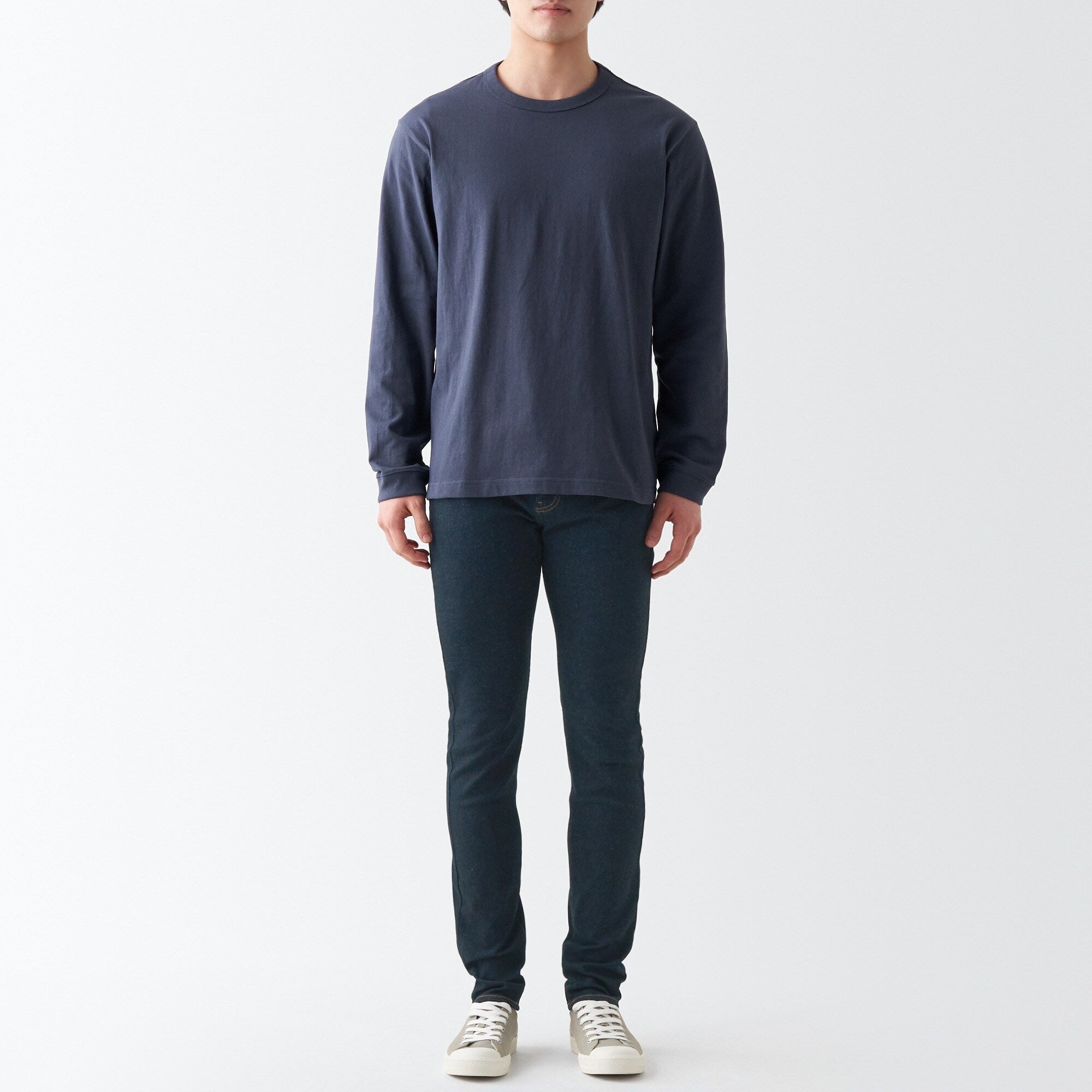 Men's Super Stretch Denim Skinny Pants Dark Navy (L 32inch / 82cm) - Image 4