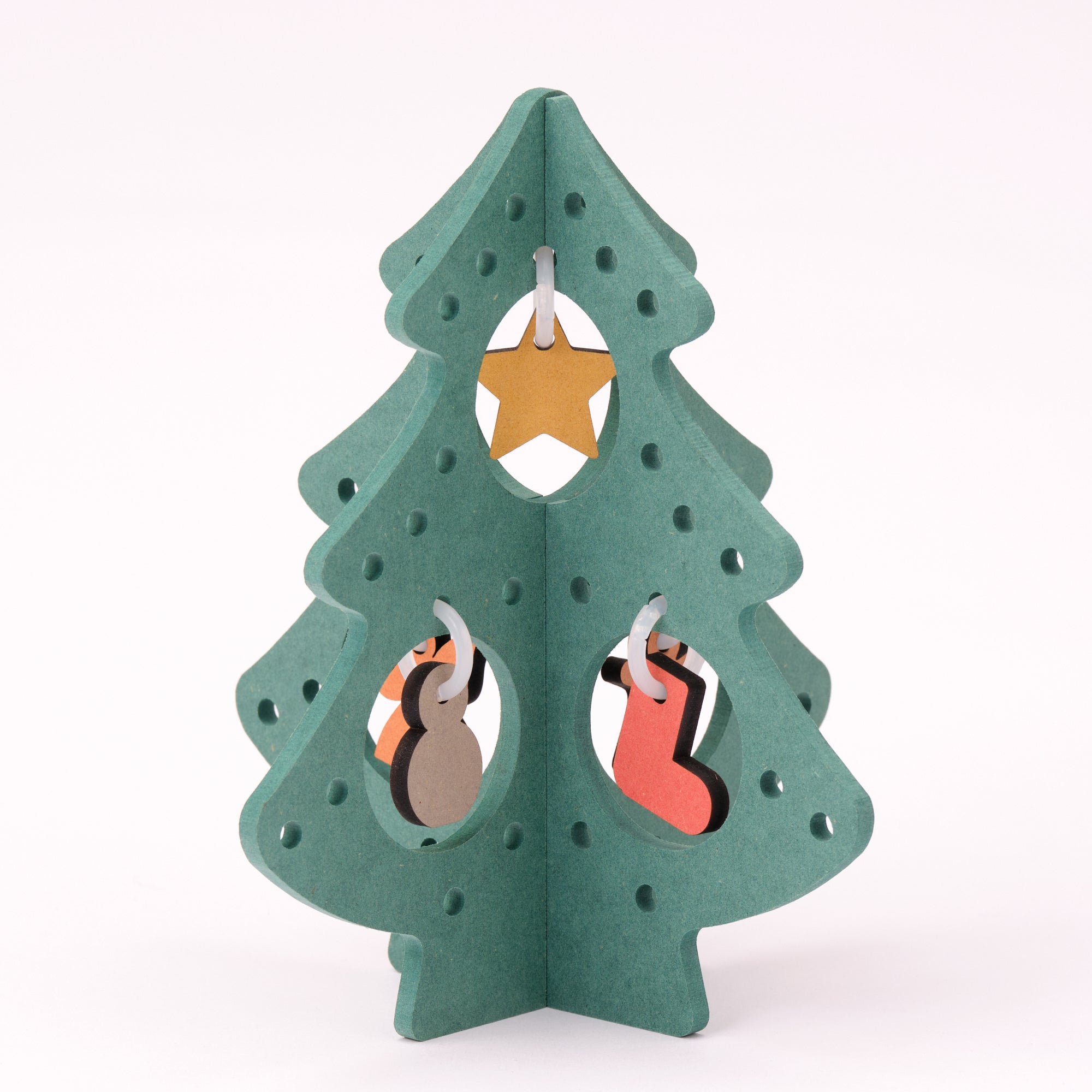 Color MDF Christmas Tree - Green - Small - Image 2