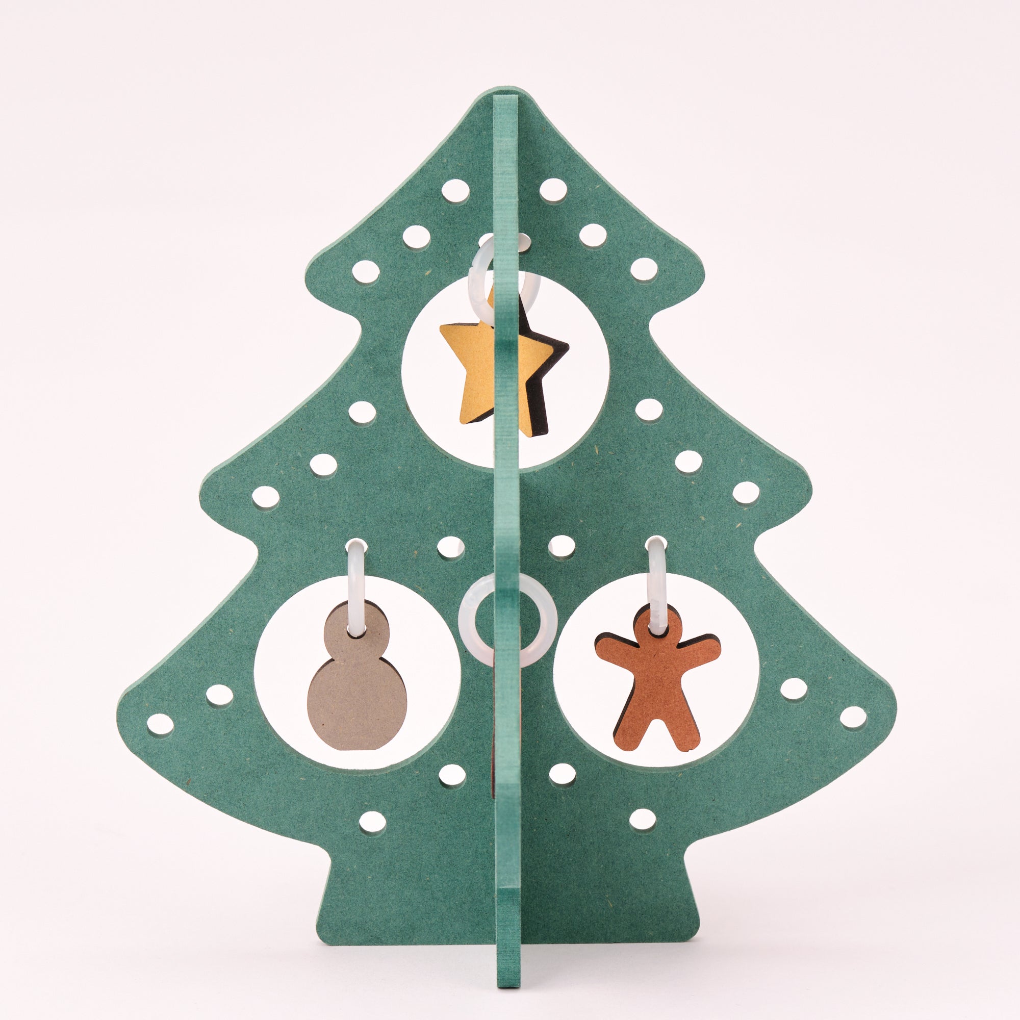 Color MDF Christmas Tree - Green - Small - Image 3