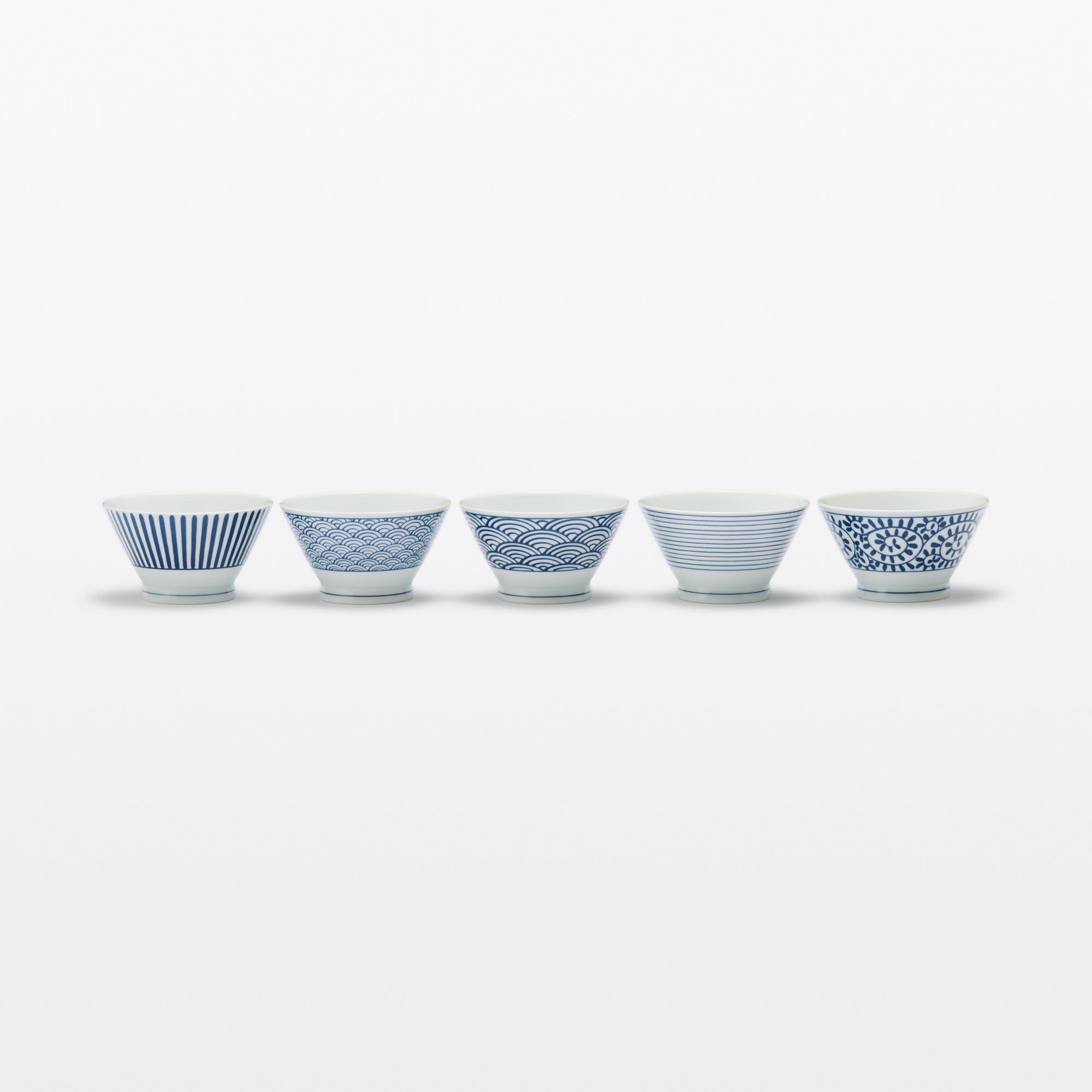 Hasami Ware Rice Bowl - Wave Pattern - Image 5