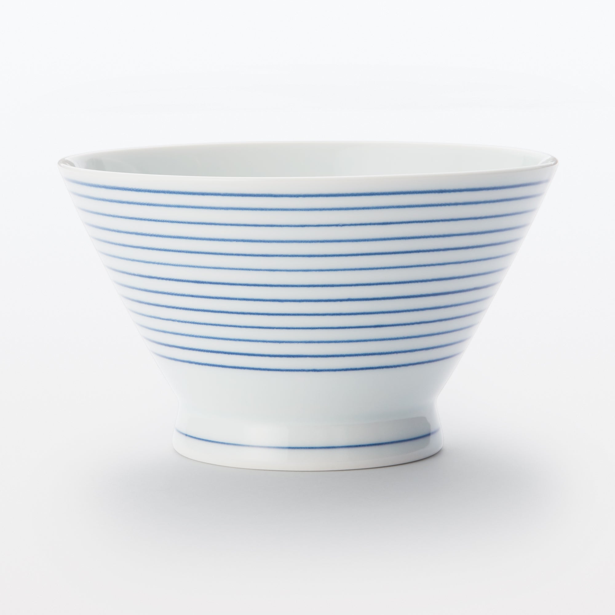 Hasami Ware Rice Bowl - Horizontal Stripes Pattern - Image 11