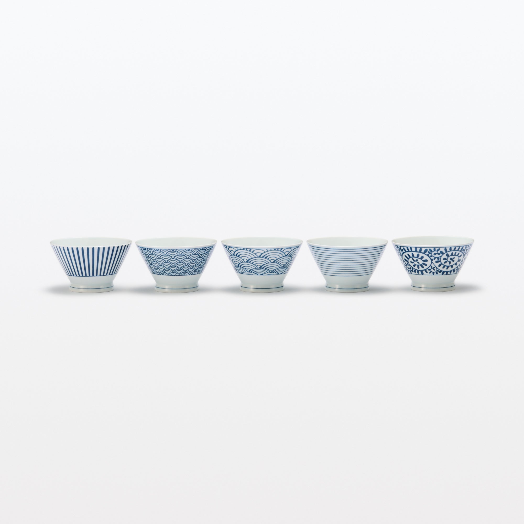Hasami Ware Rice Bowl - Horizontal Stripes Pattern - Image 17