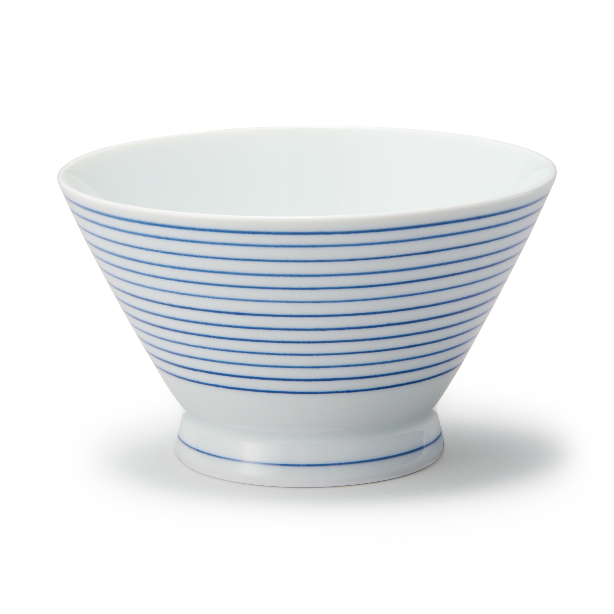 Hasami Ware Rice Bowl - Horizontal Stripes Pattern - Image 10